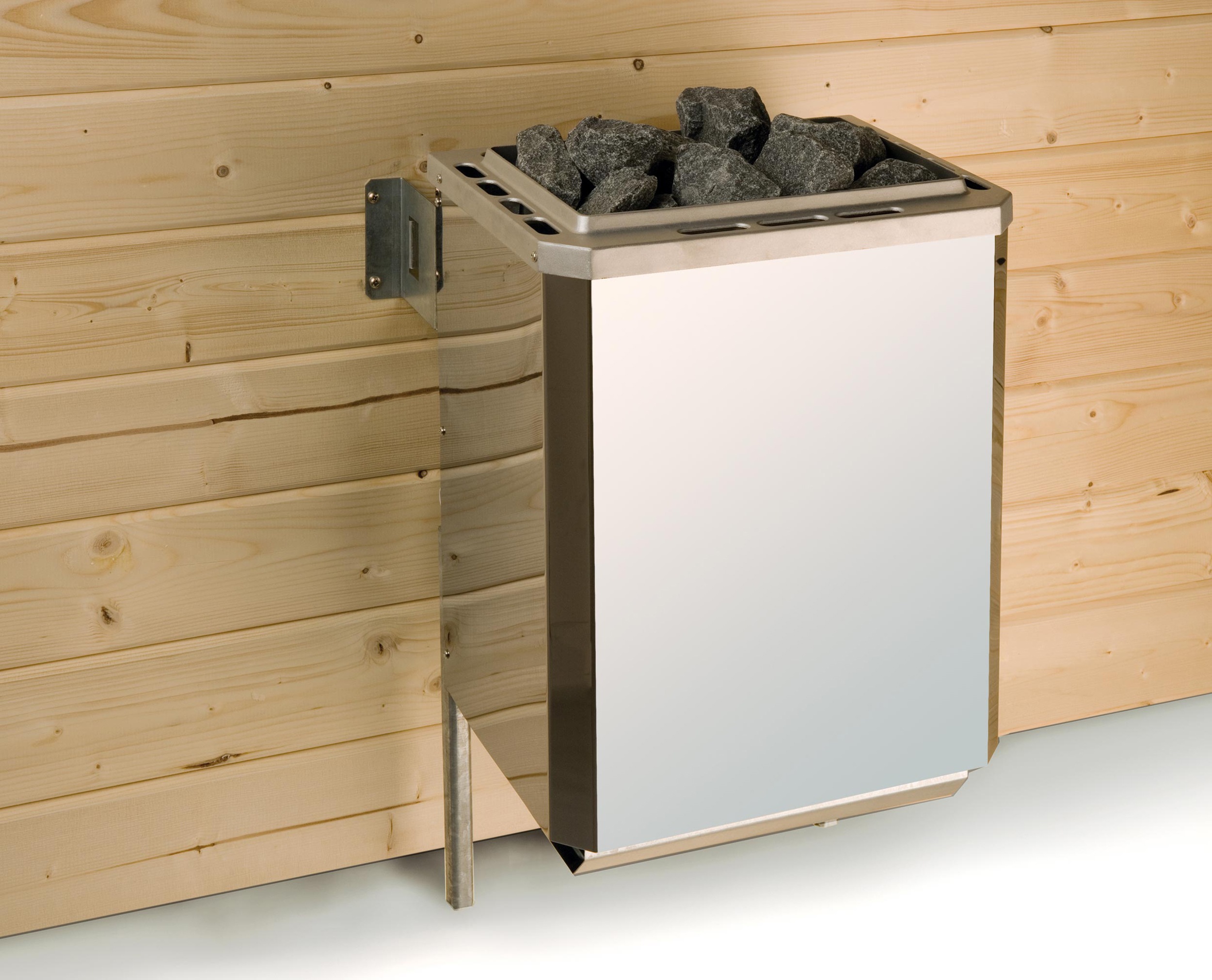 Thumbnail - weka Sauna "Massivholzsauna TURKU 2", Blockbohlen, Fensterelement, moderne Ganzglastür