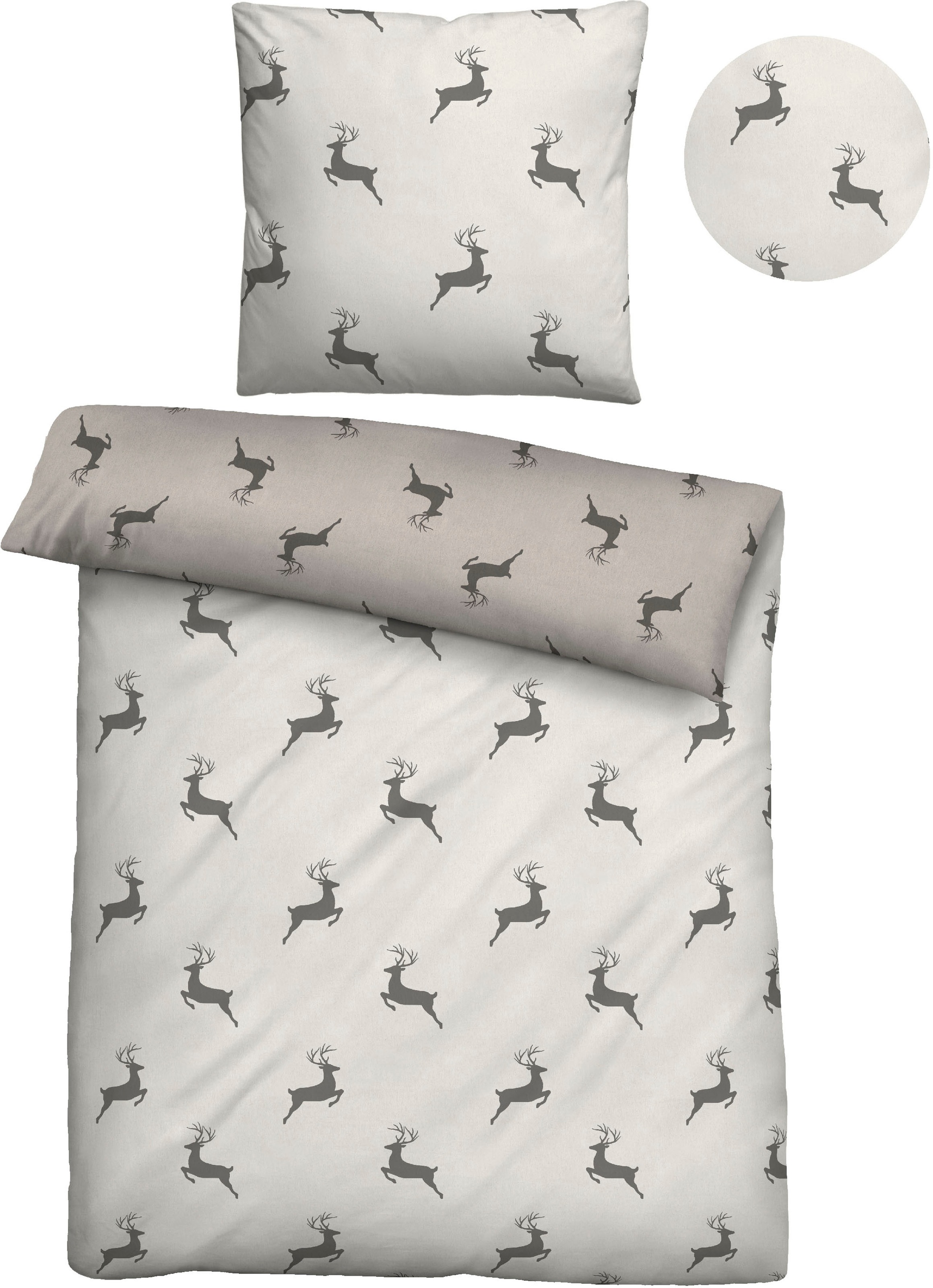 Biberna Wendebettwäsche "Cardo in Gr. 135x200 oder 155x220 cm" 2 Stk. tlg. günstig online kaufen