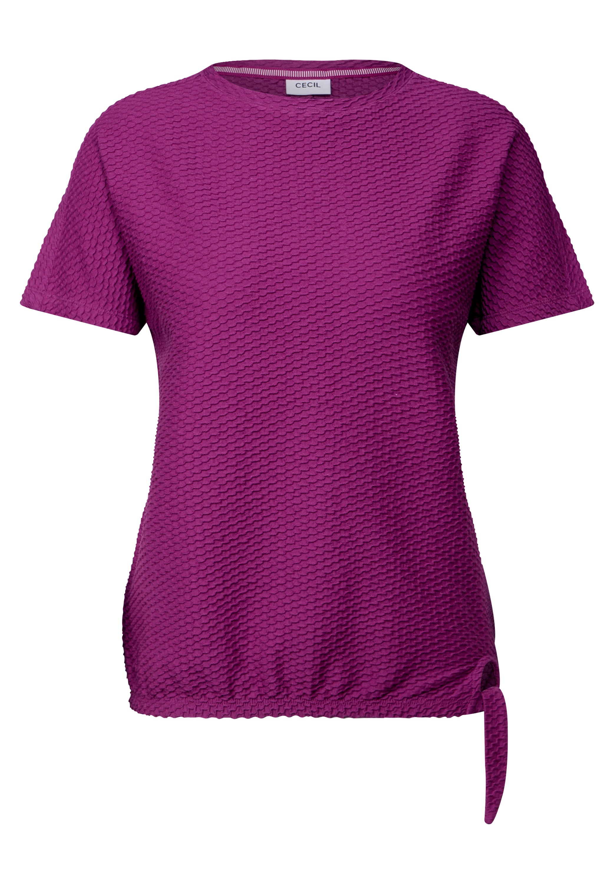 Cecil T-Shirt, mit Knotendetail am Saum