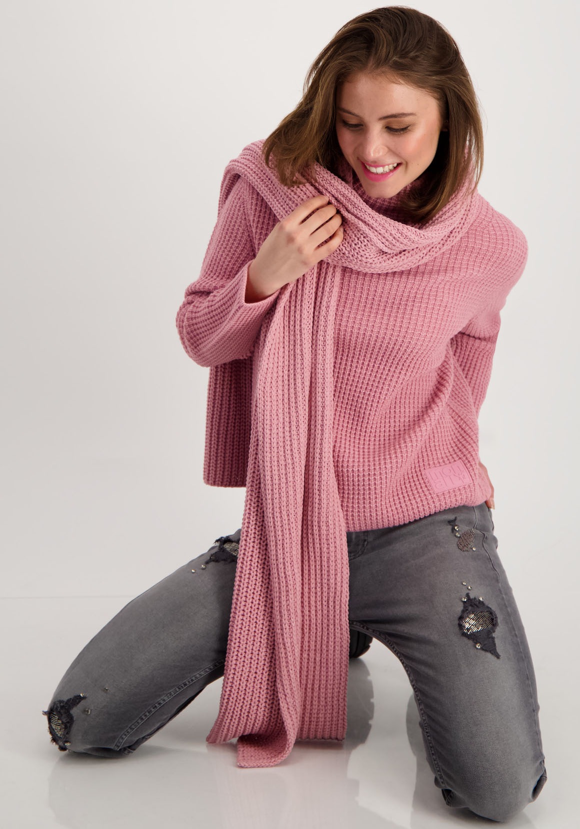 Monari Megztas šalikas in Rippenstrickoptik
