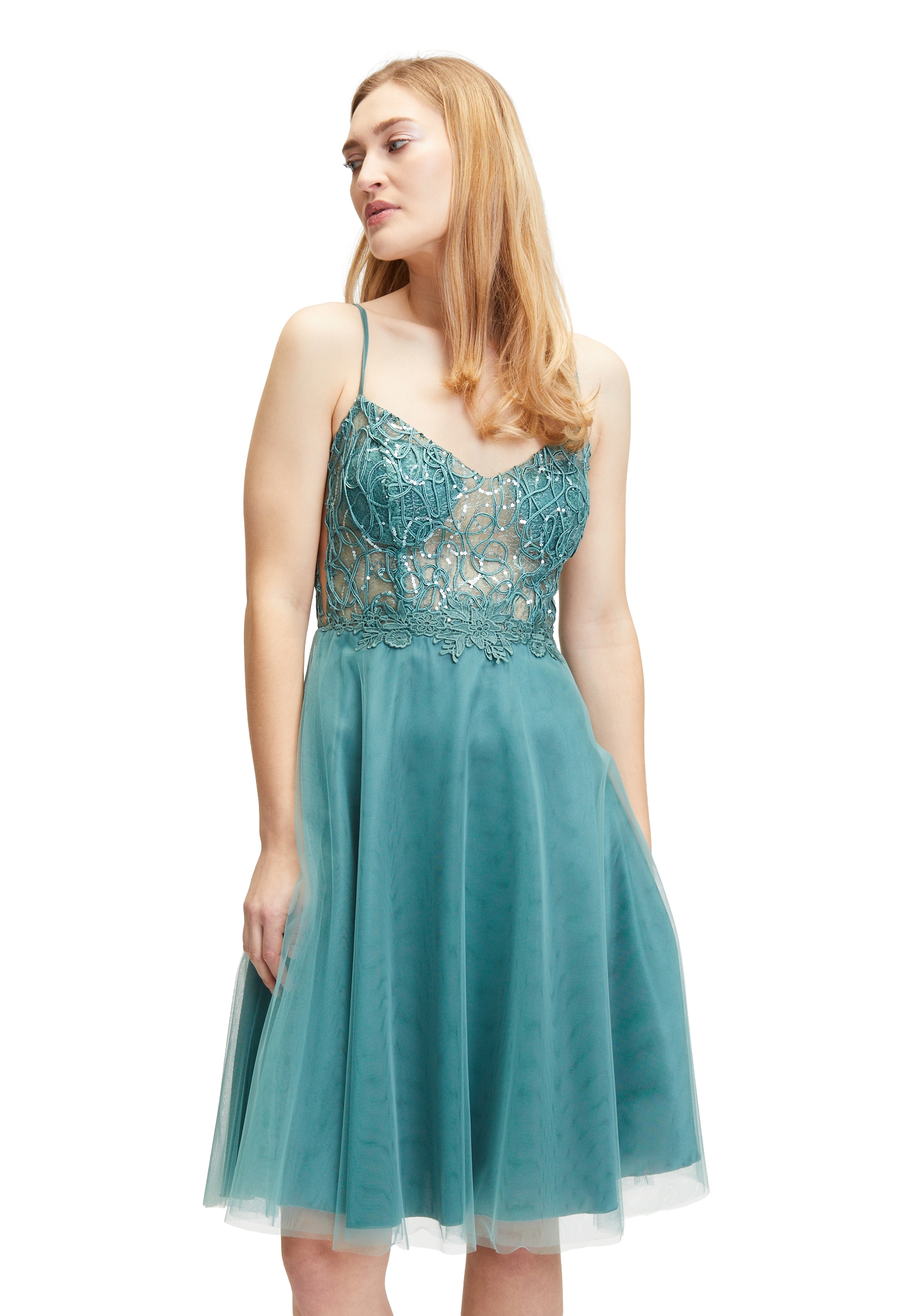 Vera Mont Cocktailkleid "Vera Mont Damen Cocktailkleid im Glitzer-Look", Pa günstig online kaufen