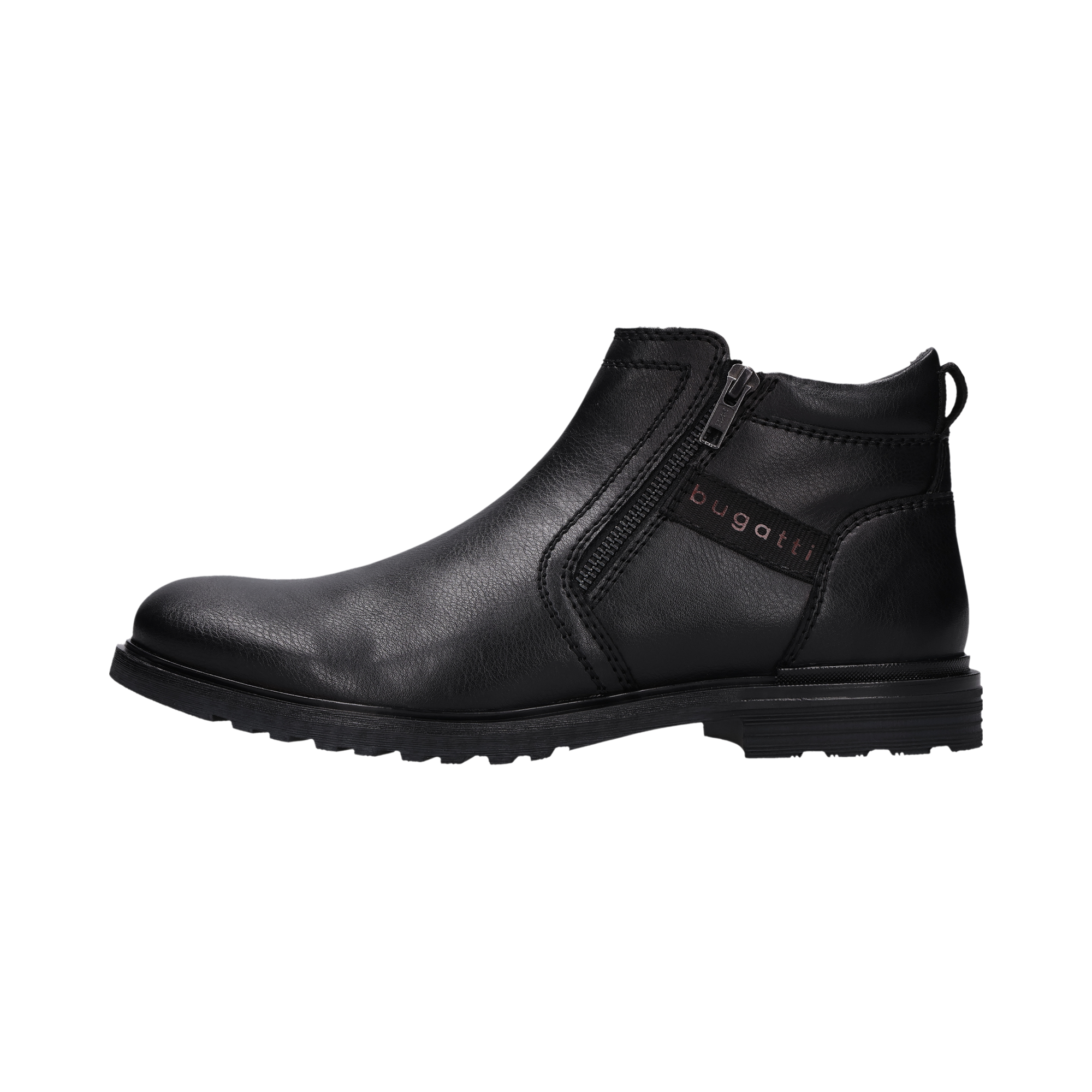 bugatti Stiefelette  Zipper Boots, Stiefelette mit Profillaufsohle - schmale Form