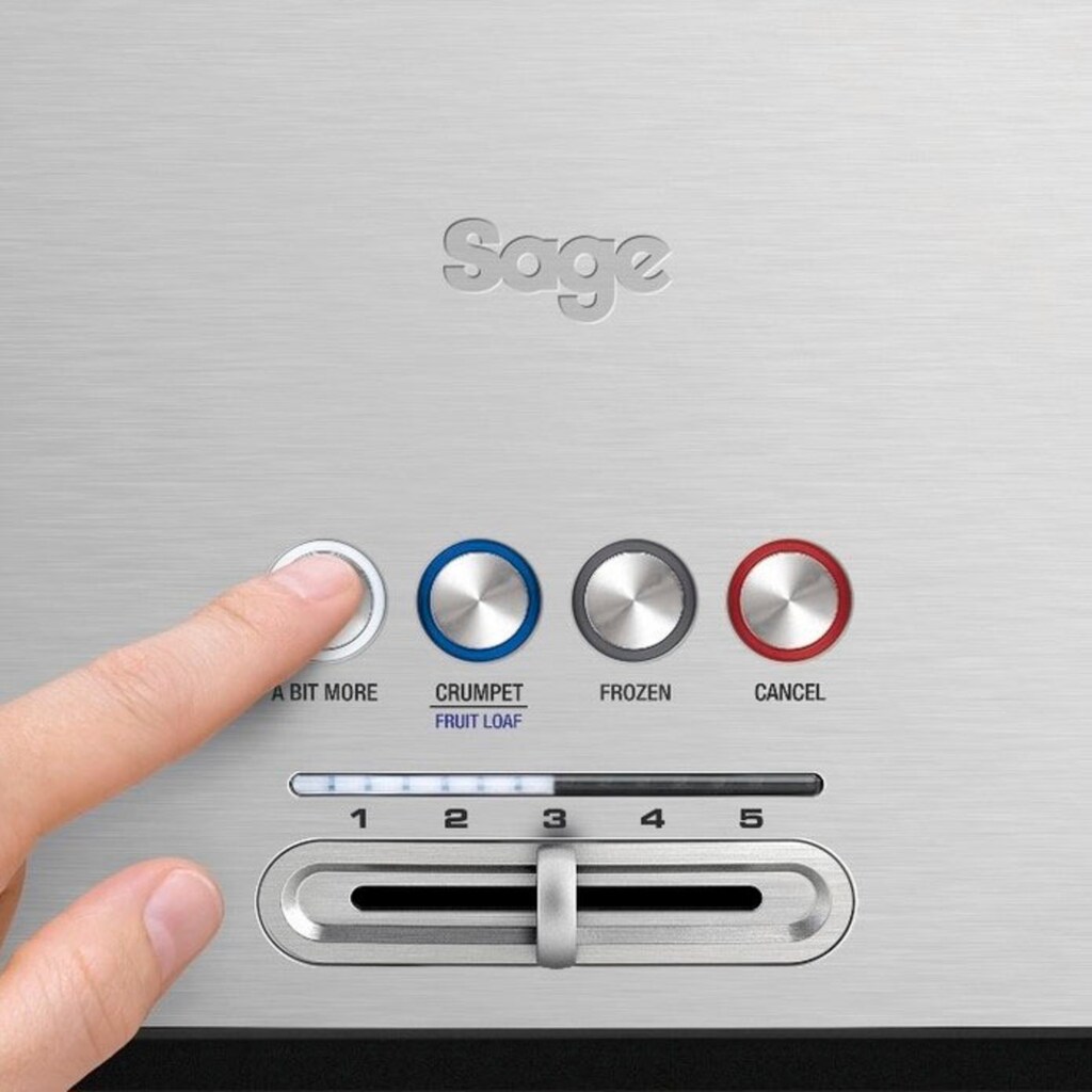 Sage Toaster »the Bit More, STA730BSS«, 4 lange Schlitze, 1800 W