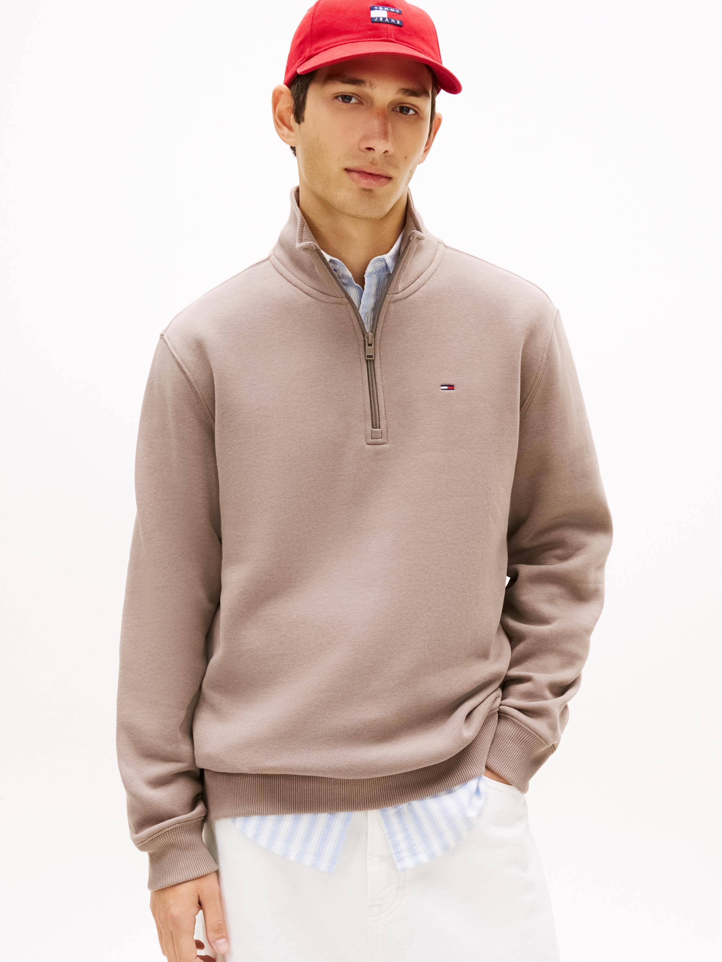 Tommy Jeans Sweatshirt »TJM REGULAR  FLEECE 1/4 ZIP MOCK NECK«, mit Fleece
