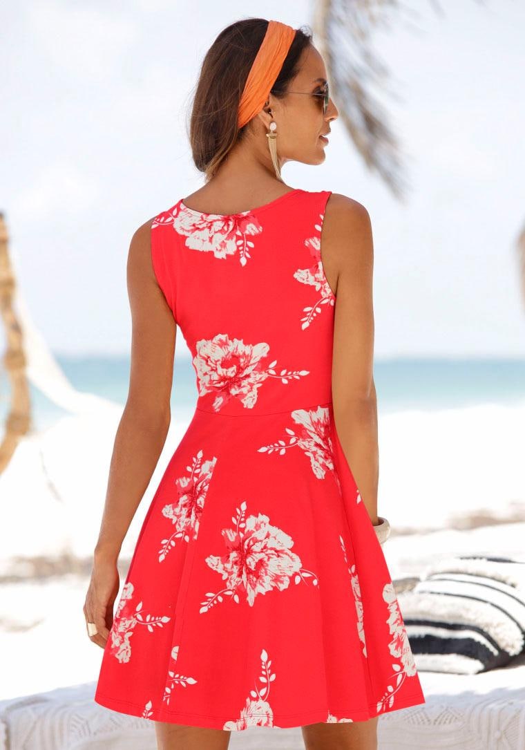 Beachtime Strandkleid, mit Blumenprint bestellen | BAUR