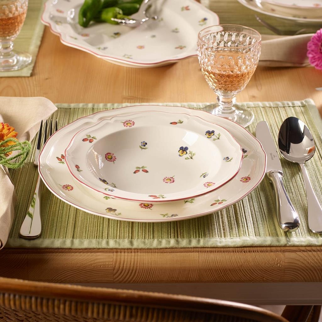 Villeroy & Boch Suppenteller »Suppenteller Petite Fleur ø 22,8 cm 6er Set weiß« Spülmaschinengeeignet, Mikrowellengeeignet