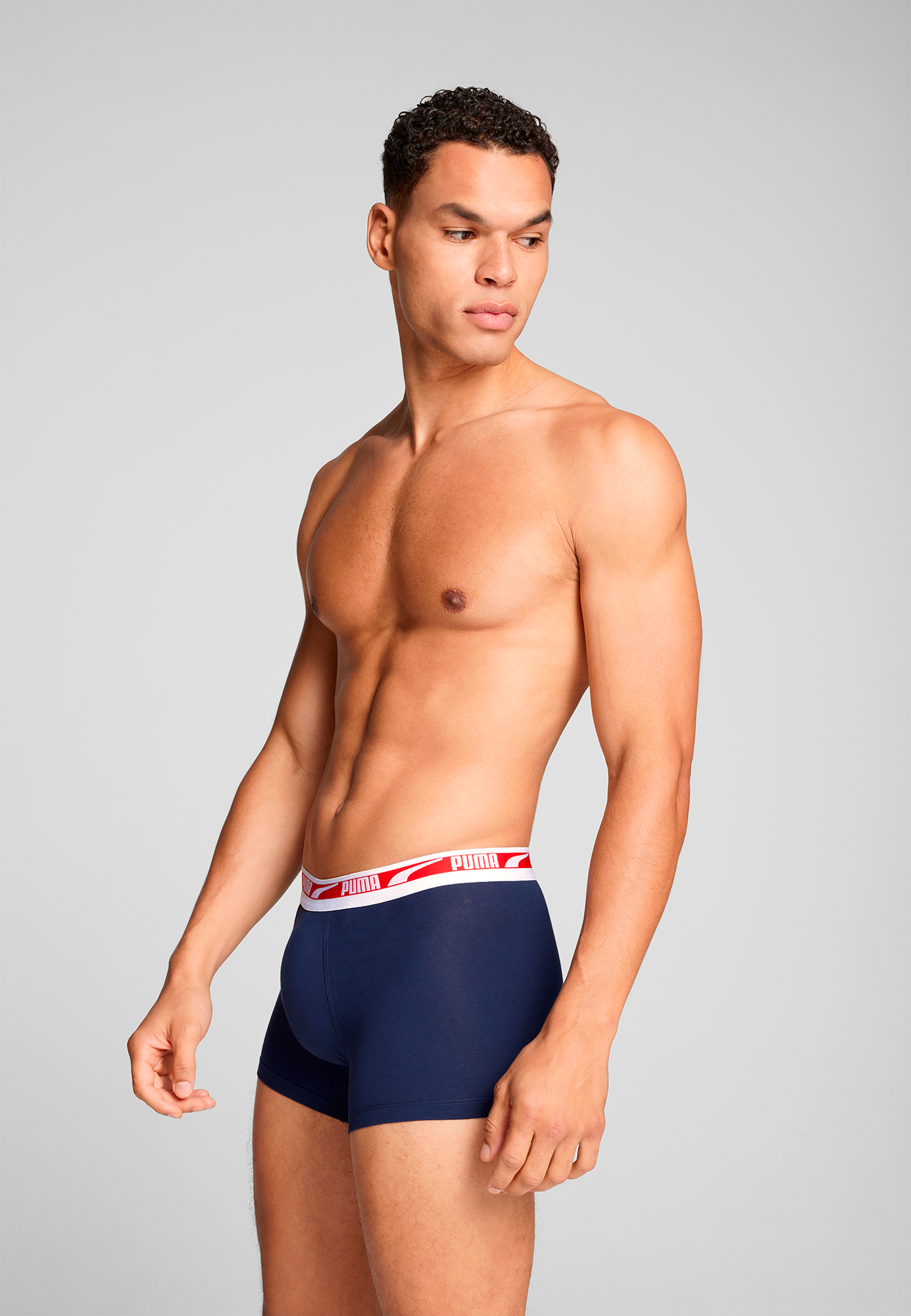 PUMA Boxershorts »PUMA MEN EVERYDAY MULTI LOGO BOXERS 2P«, (2er Pack), Komfortabler Logobund