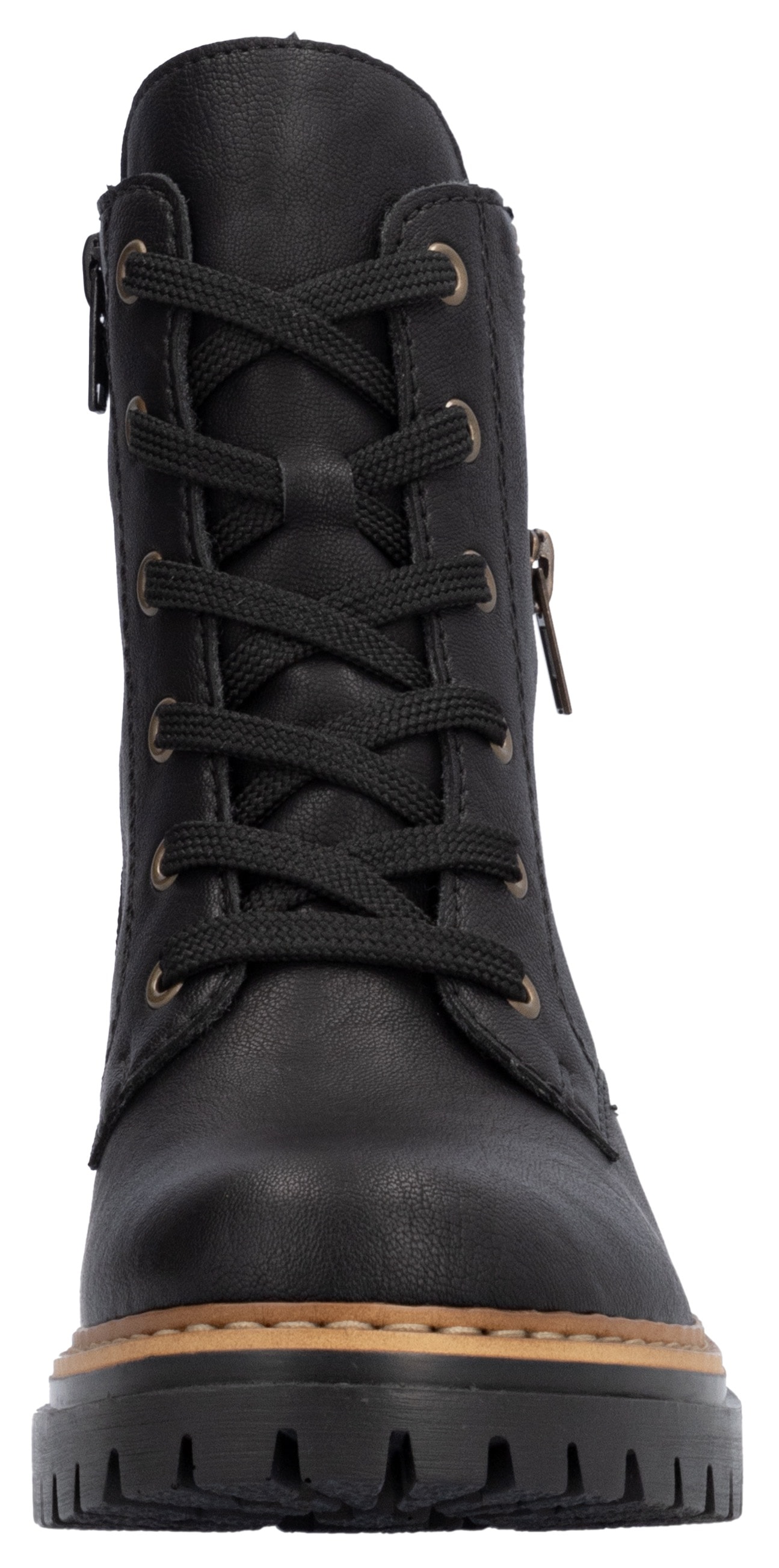 Rieker Schnürstiefelette, Schnürboots, Blockabsatz, mit praktischem Innenreißverschluss
