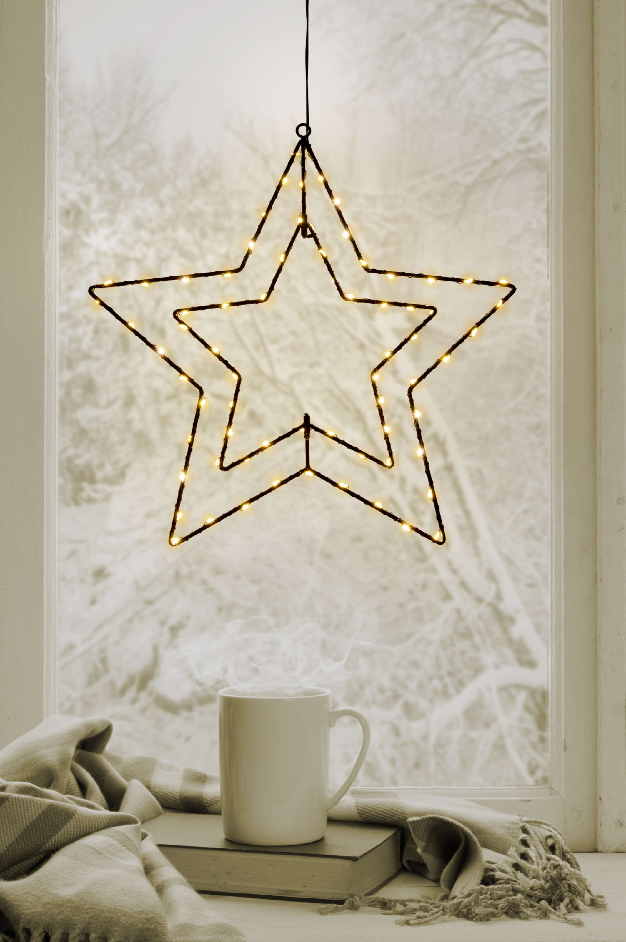 näve Dekolicht »3D Stern« LED-Modul Warmweiß Weihnachtsdeko aussen