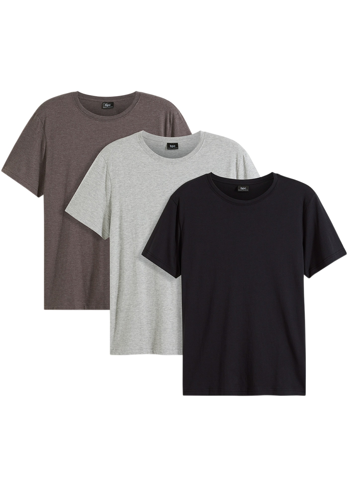 bonprix T-Shirt "T-Shirt (3er Pack)" Packung, 3, 3 Stk. bequemer Regular Fi günstig online kaufen