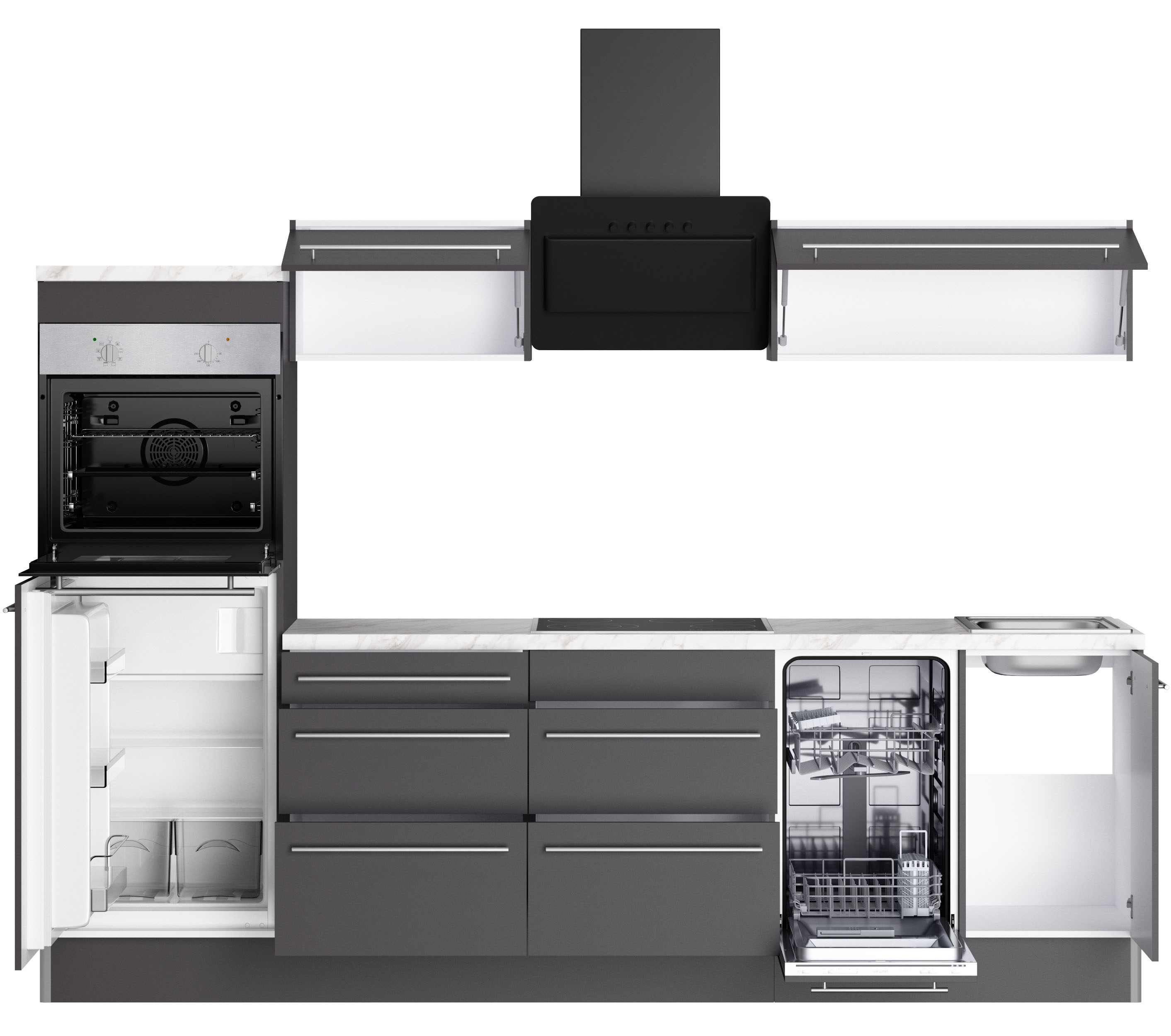 Thumbnail - OPTIFIT Küche "Bern2", Breite 270 cm, wahlweise mit E-Geräten, Seitenverkehrt stellbar