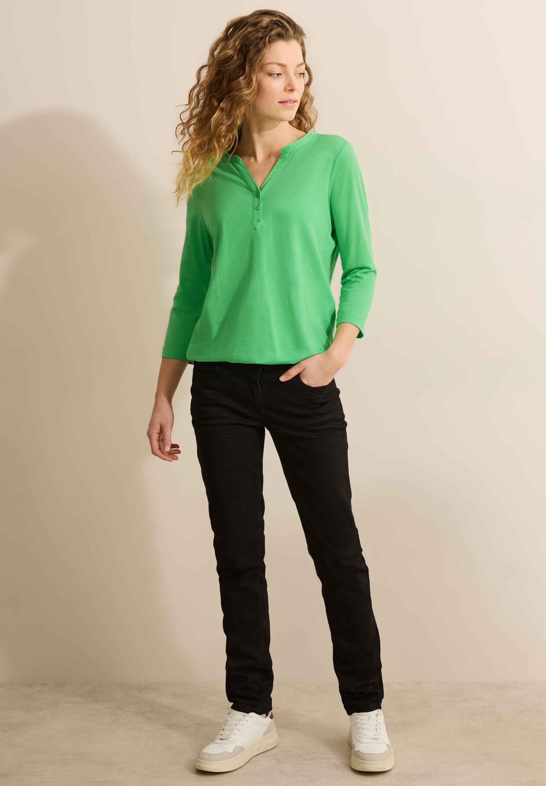 Cecil 3/4-Arm-Shirt, mit 3/4 Ärmeln