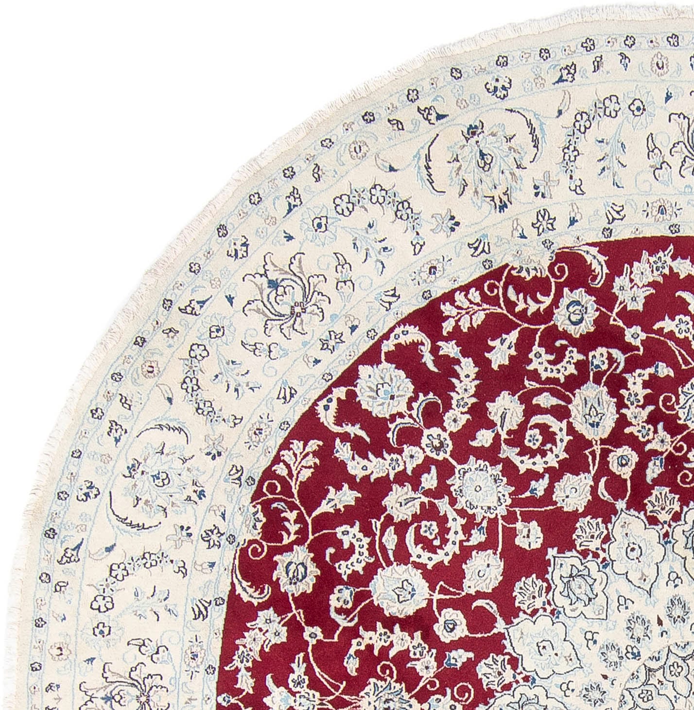 morgenland Wollteppich »Nain Medaillon Rosso scuro 341 x 248 cm«, rechteckig, Unikat mit Zertifikat