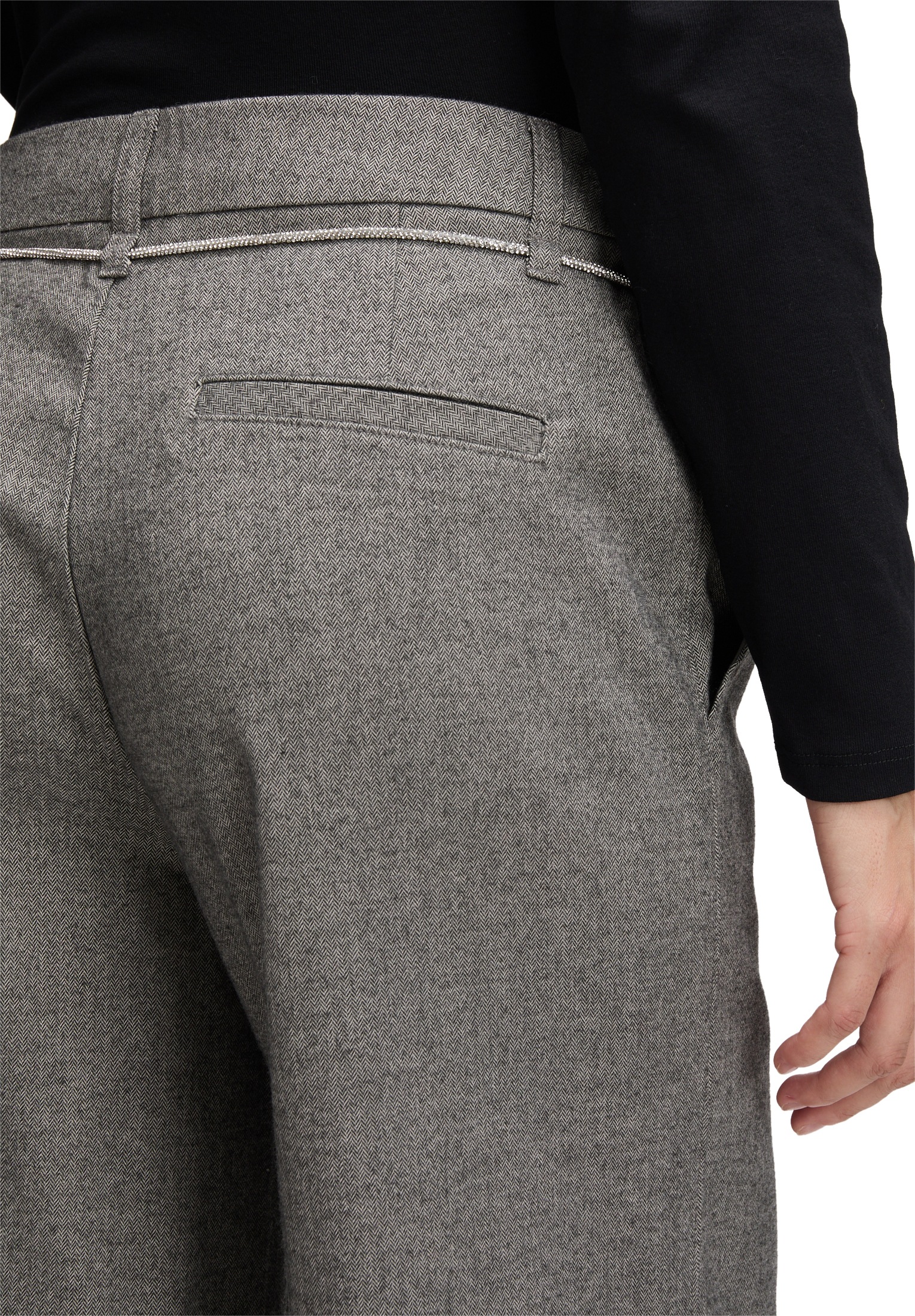 Cartoon Stoffhose »Damen Casual-Hose mit Bindegürtel«