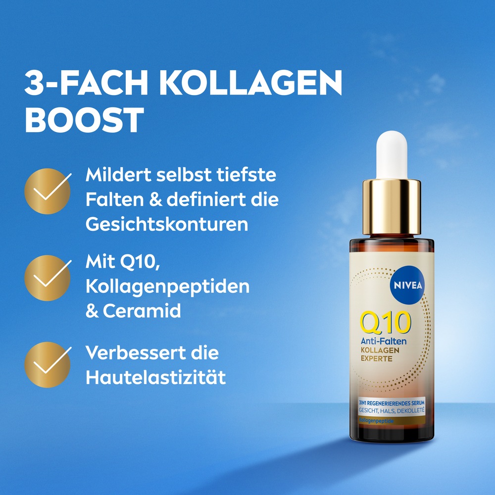 Nivea Gesichtsserum »NIVEA Q10 3-in-1 Regenerierendes Serum«