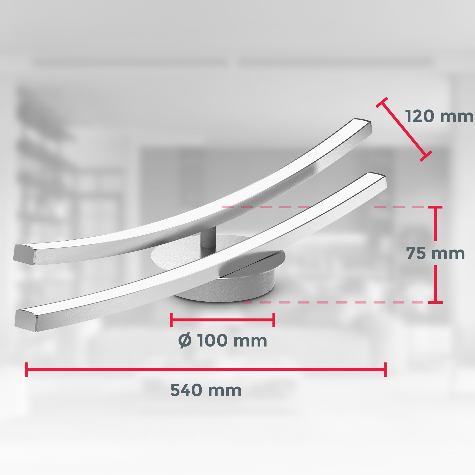 B.K.Licht Deckenleuchte, 2 flammig-flammig, 2-flammige Deckenlampe, schwenkbar, warmweiß, Aluminium gebürstet