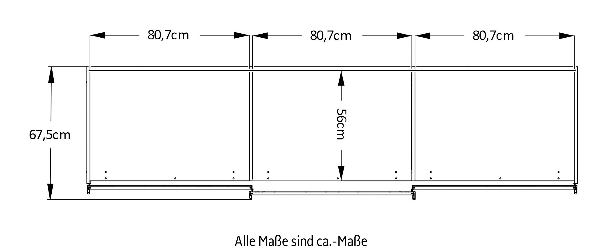 STAUD Schwebetürenschrank »Sinfonie Plus, edles Design in hochwertiger Qualität, Made in Germany«, Mit Spiegeltüre und vier verschiedenen Ausstattungsvarianten