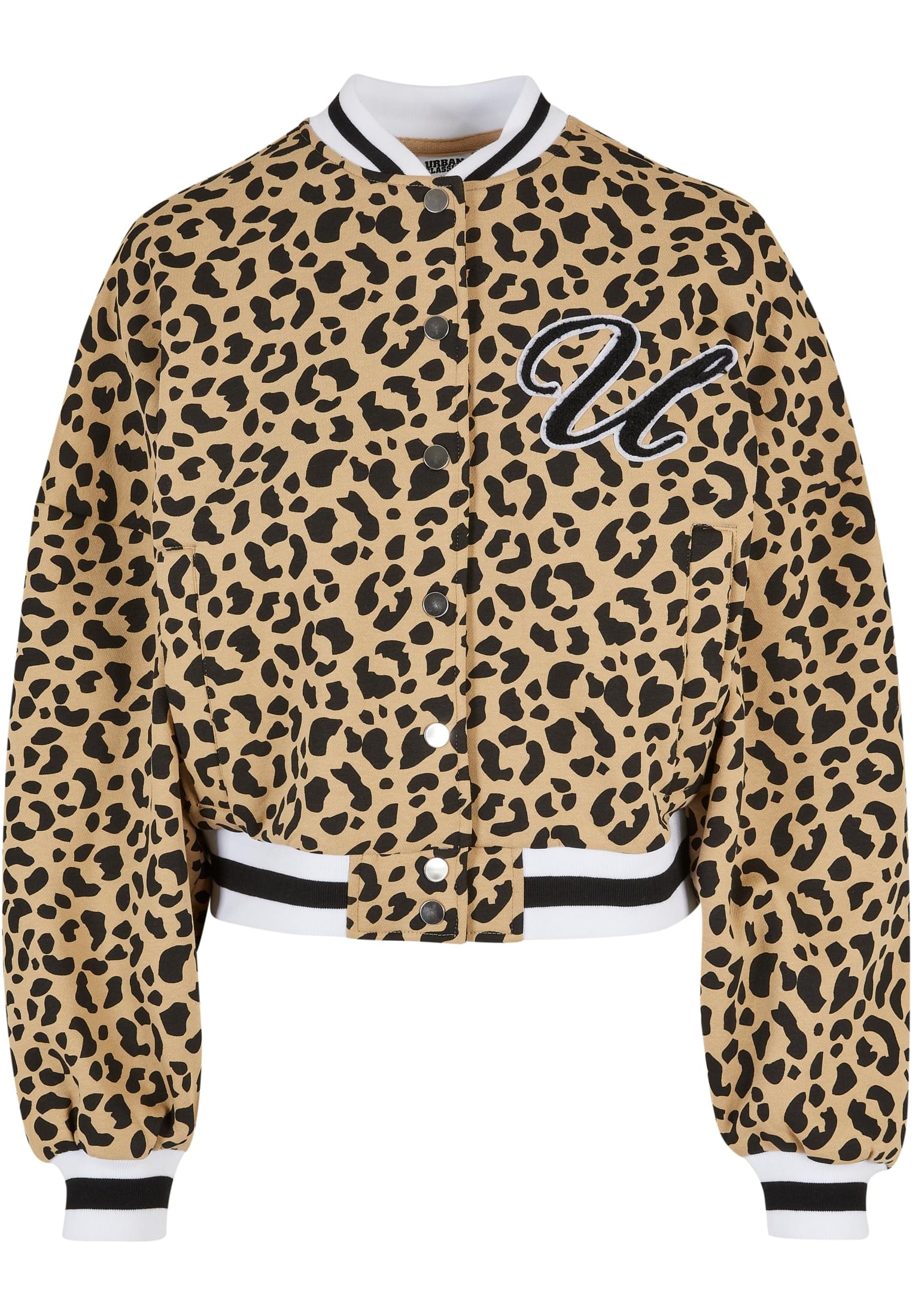 Sweatjacke »Urban Classics Damen Ladies AOP Oversized College Sweat Jacket«