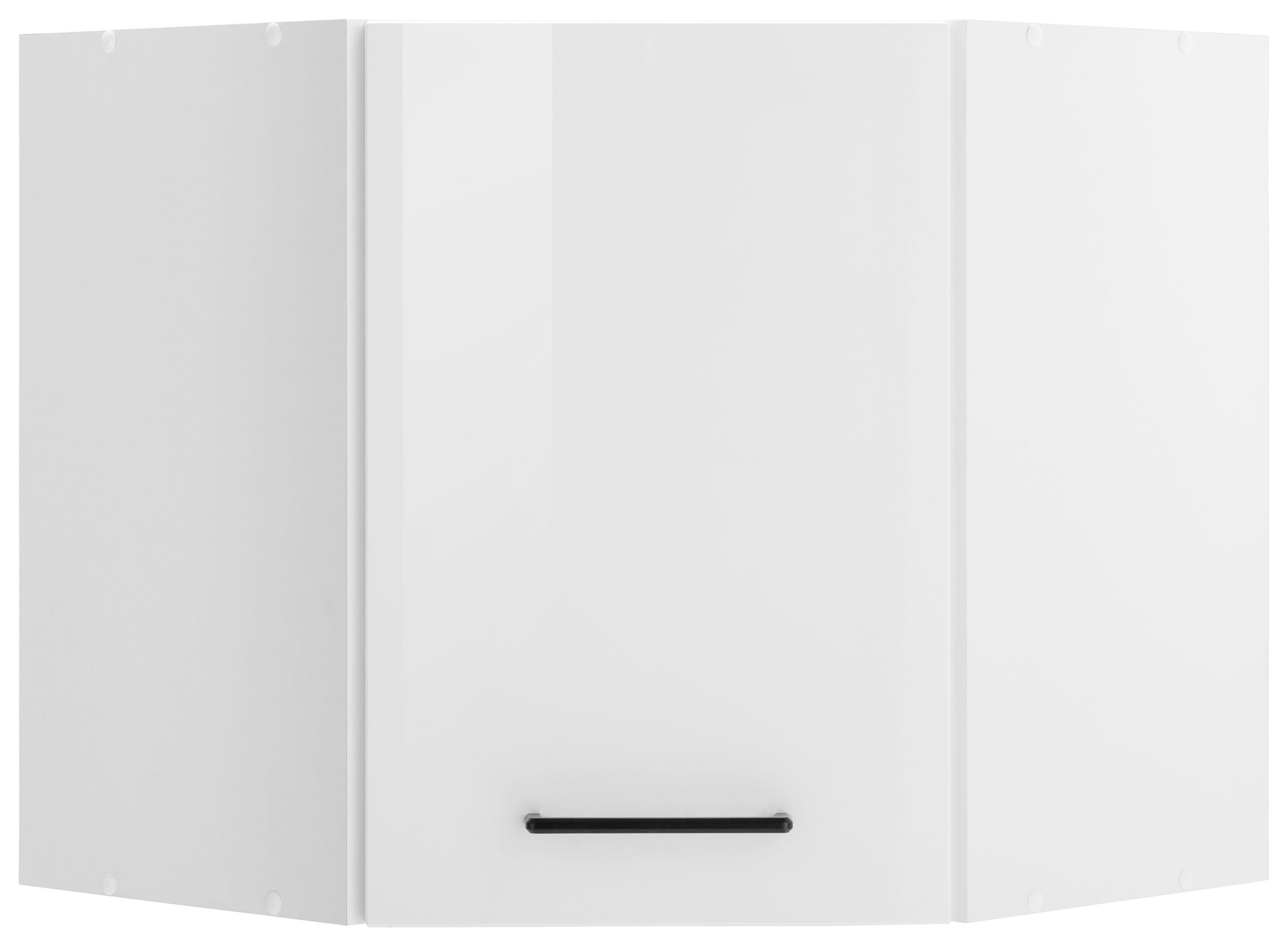 KOCHSTATION Eckhängeschrank »KS-Tulsa«, 60 cm breit, 1 Tür, schwarzer Metallgriff, hochwertige MDF Front