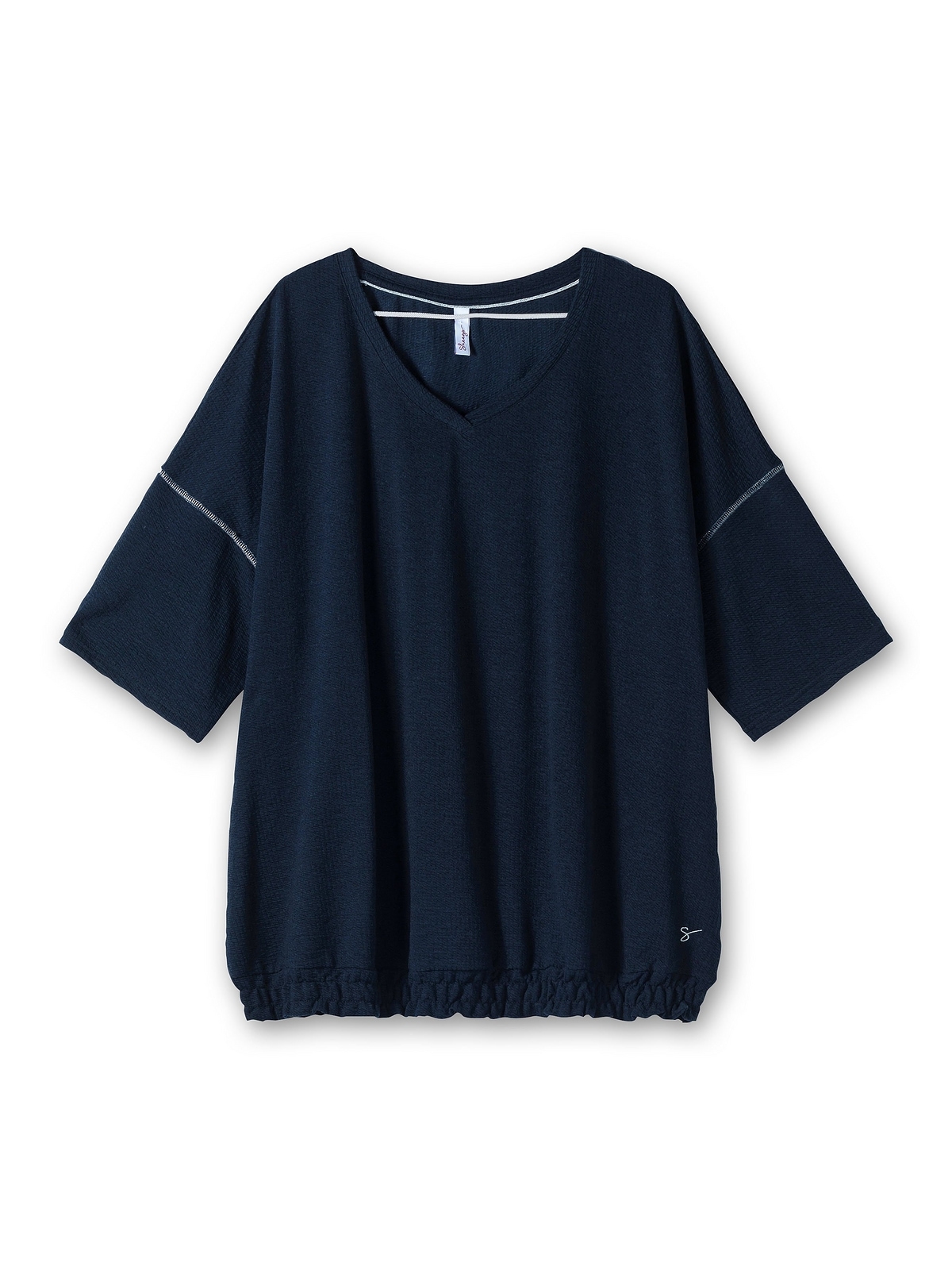 Sheego T-Shirt »Große Größen«, in Crêpe-Qualität, mit Smokbund
