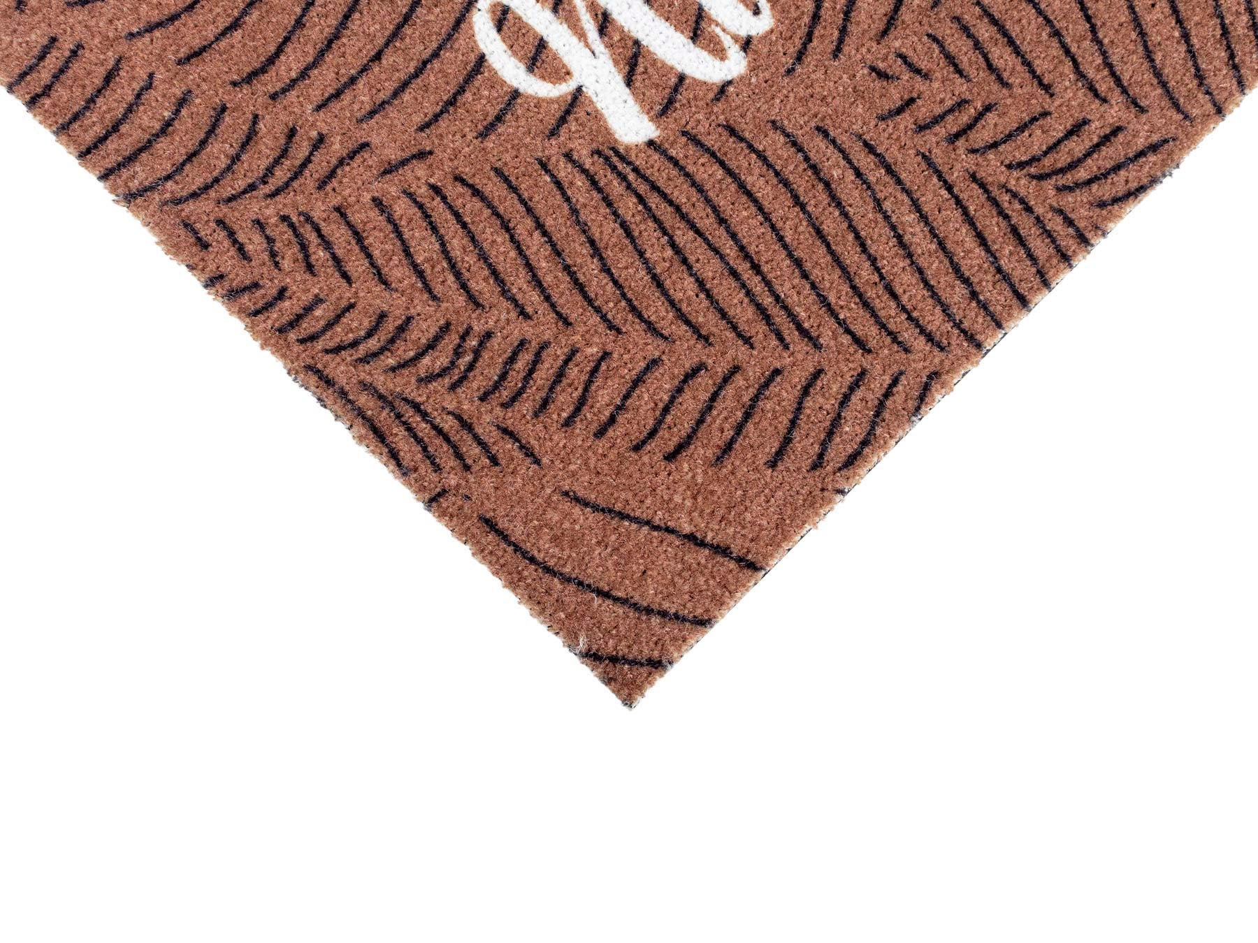 Primaflor-Ideen in Textil Fußmatte »Schmutzfangmatte COUNTRY, Nature«, rechteckig, 7 mm Höhe, Schmutzfangmatte, Kokos-Optik, mit Spruch, rutschhemmend, waschbar