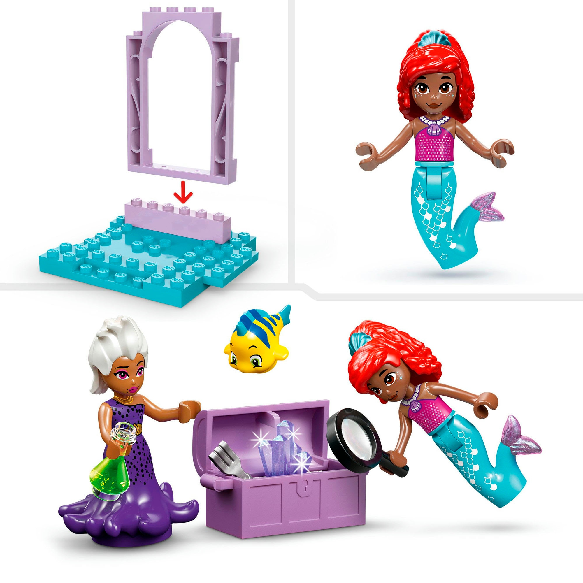 LEGO® Konstruktionsspielsteine »Arielles Kristallhöhle (43254), LEGO Disney Princess«, (141 St.), Made in Europe