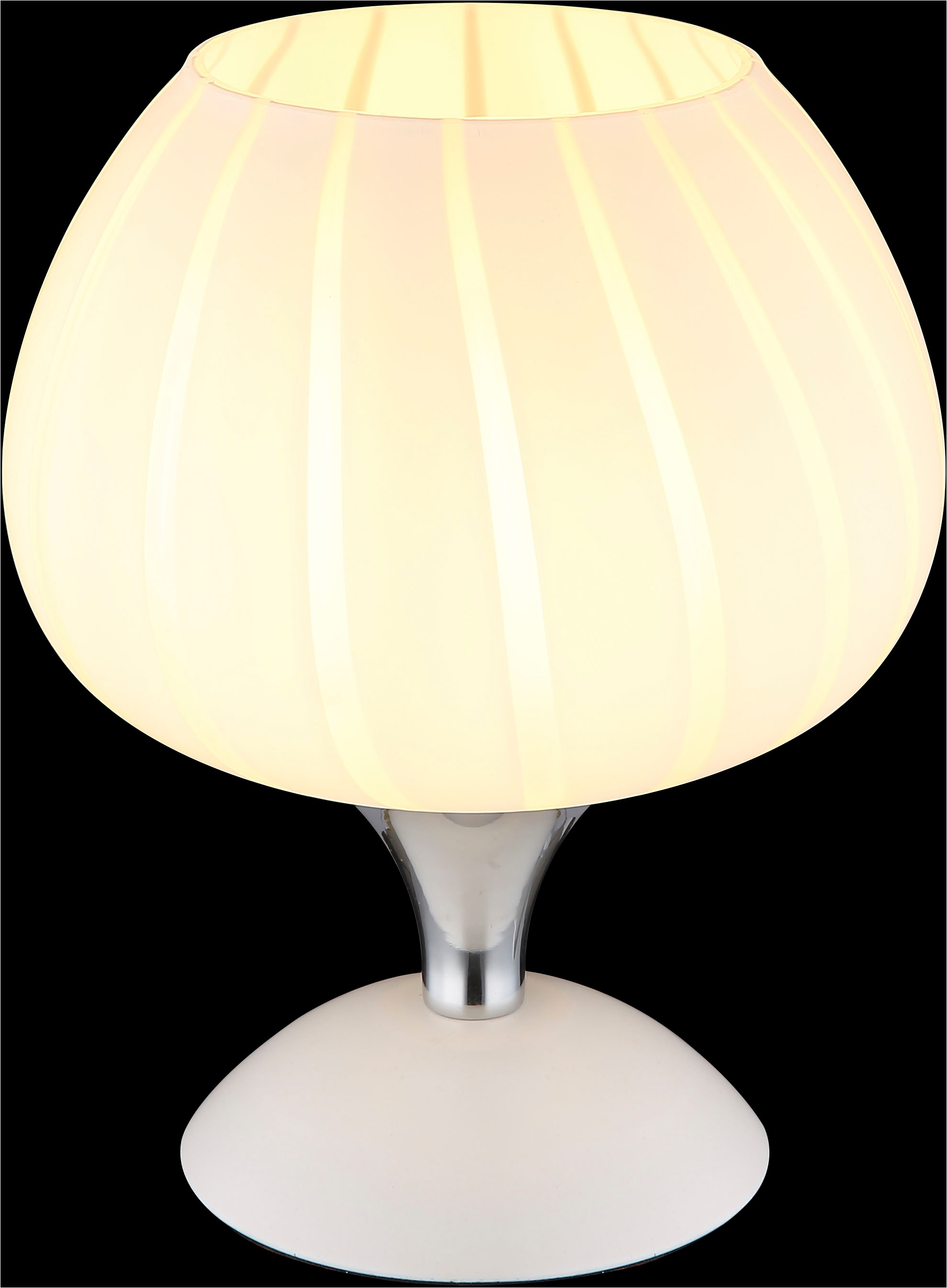 GLOBO LIGHTING Tischleuchte »MAXY« E27 1 Stk. Tischlampe Glas opal Dekorillen ø: 150mm, H: 205mm