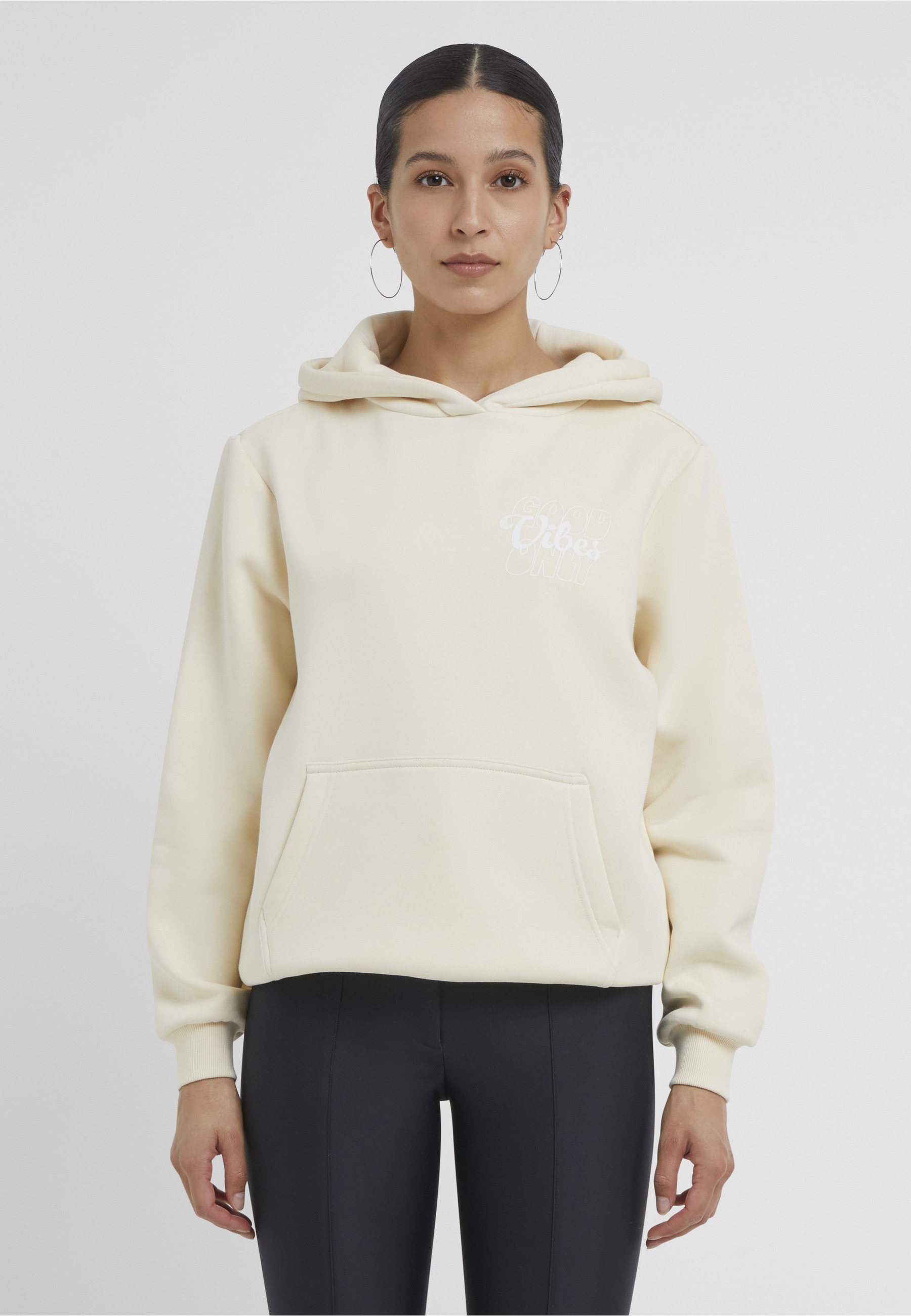 Miss Tee Kapuzensweatshirt »Miss Tee Good Vibes Ladies Fluffy Hoody«
