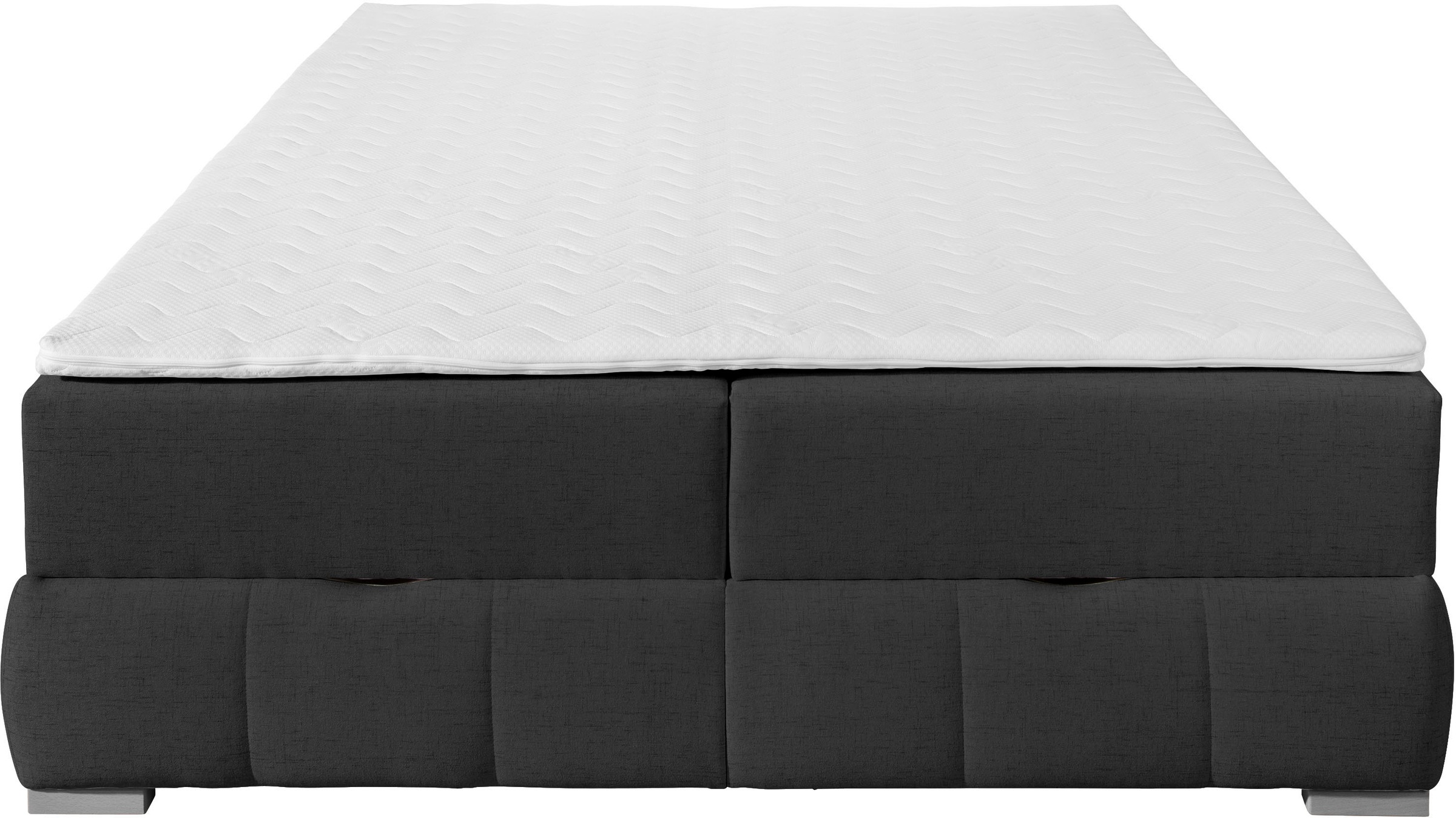 Boxbett OTTO HOME "Wehma", anthrazit, B:164cm L:224cm, Komplettbetten, in H2, H3 & H4 wählbar, inklusive Topper 2