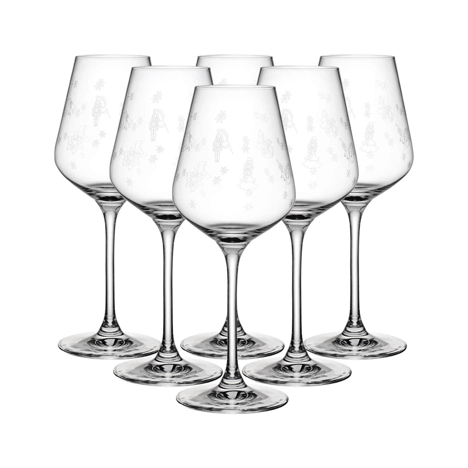 VILLEROY & BOCH Weißweinglas "Weißweingläser Toy's Delight 380 ml 6er Set transparent", Ø 9cm x 22,6cm, 380ml, 6, bunt, Trinkgefäße, Spülmaschinenfest