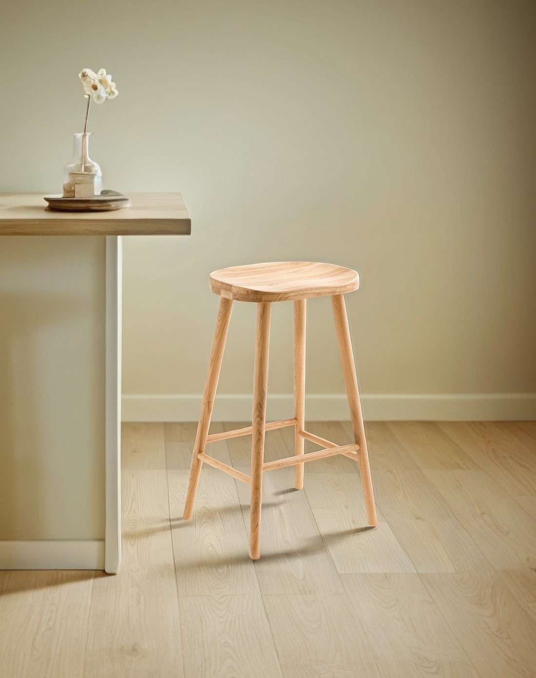 Stuhl HOME AFFAIRE, B:40cm H:70cm T:34,5cmweiß, neutral, Massivholz, Stühle, "Horten", aus massiver Eiche, FSC-zertifiziert