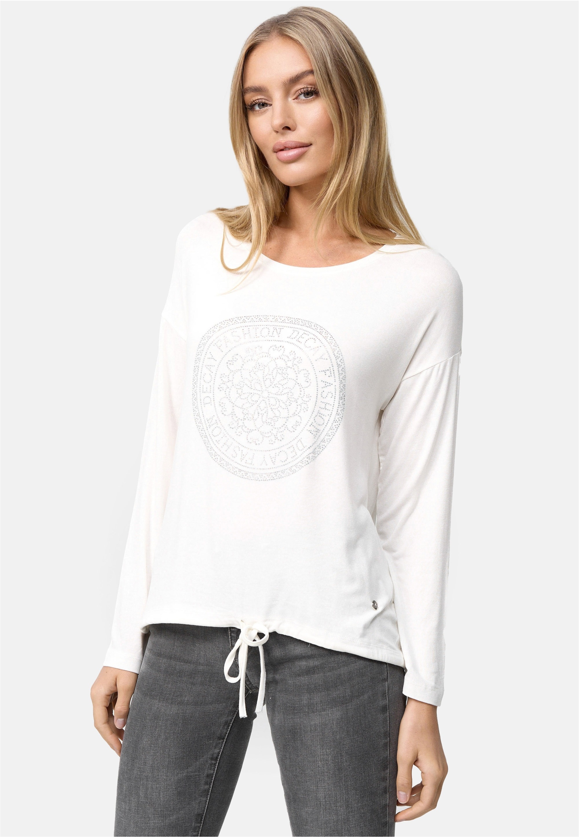 Decay Langarmshirt, mit glitzerndem Frontmotiv