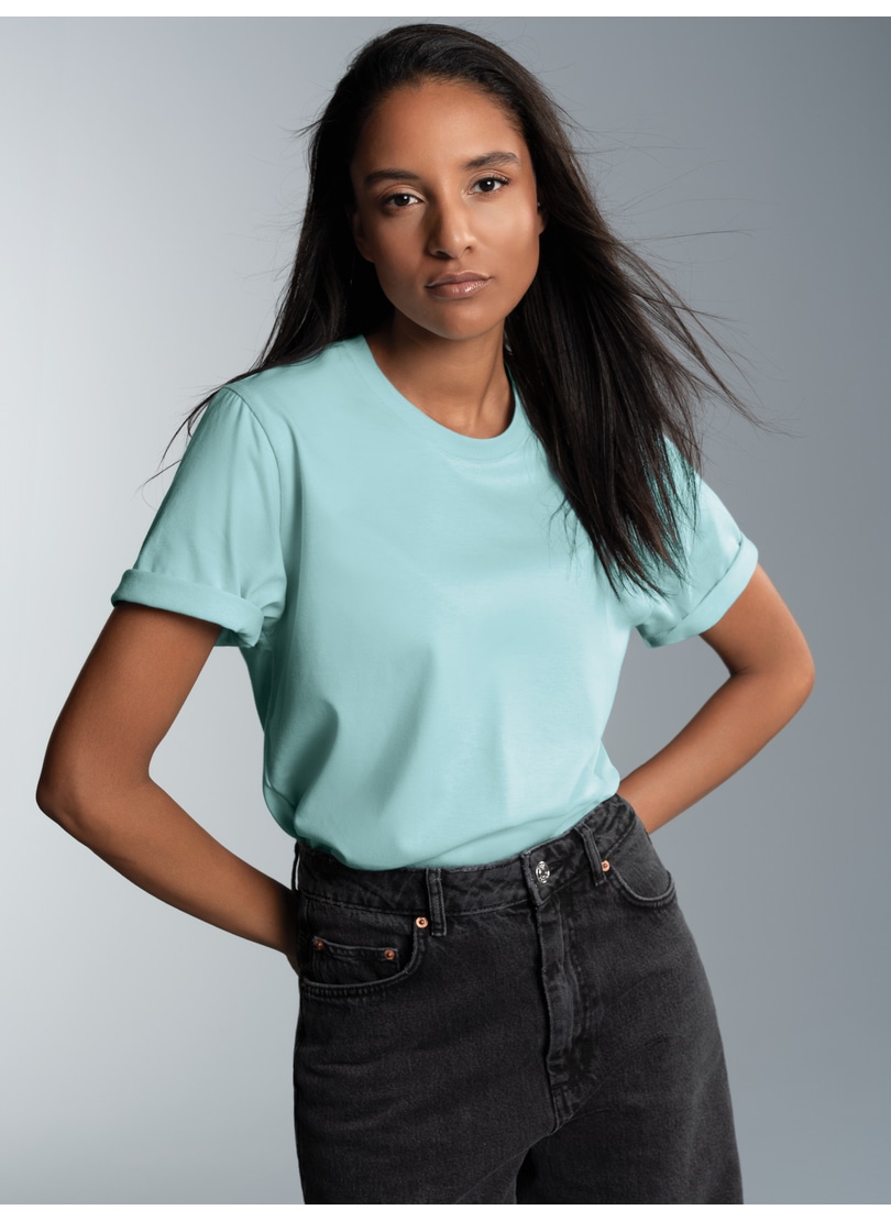 Trigema T-Shirt "TRIGEMA T-Shirt DELUXE Baumwolle", 1 Stk. günstig online kaufen