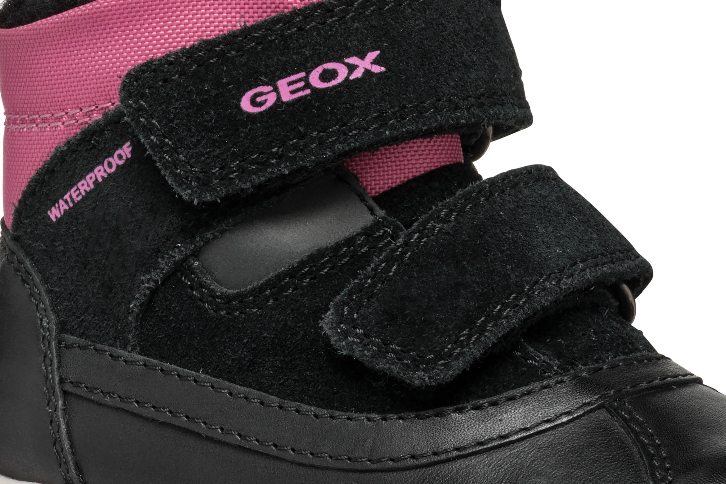 Geox Winterboots »B OMAR GIRL WPF C«, Klettstiefel, Babystiefel, Winterstiefel mit Kontrastbesatz