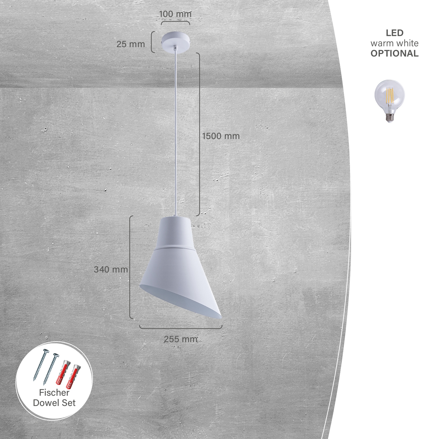Paco Home Pendelleuchte »BODO«, 1 flammig, Leuchtmittel E27 | ohne Leuchtmittel, Hängelampe Esszimmer Esstischlampe Industrial Textilkabel Kürzbar
