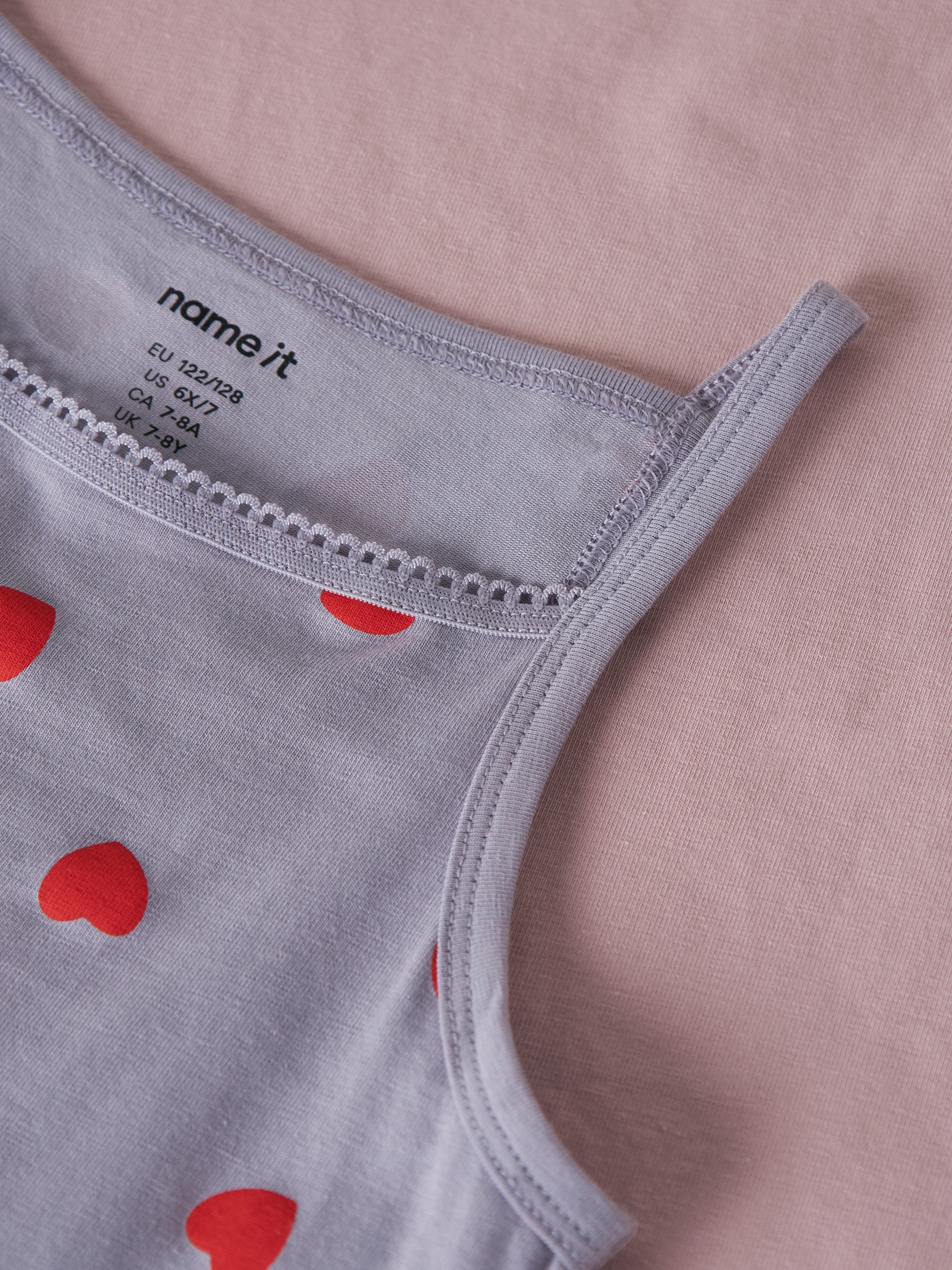 Name It Unterhemd »NKFSTRAP TOP 2P LAVENDER HEARTS NOOS« Packung, 2 Stk.