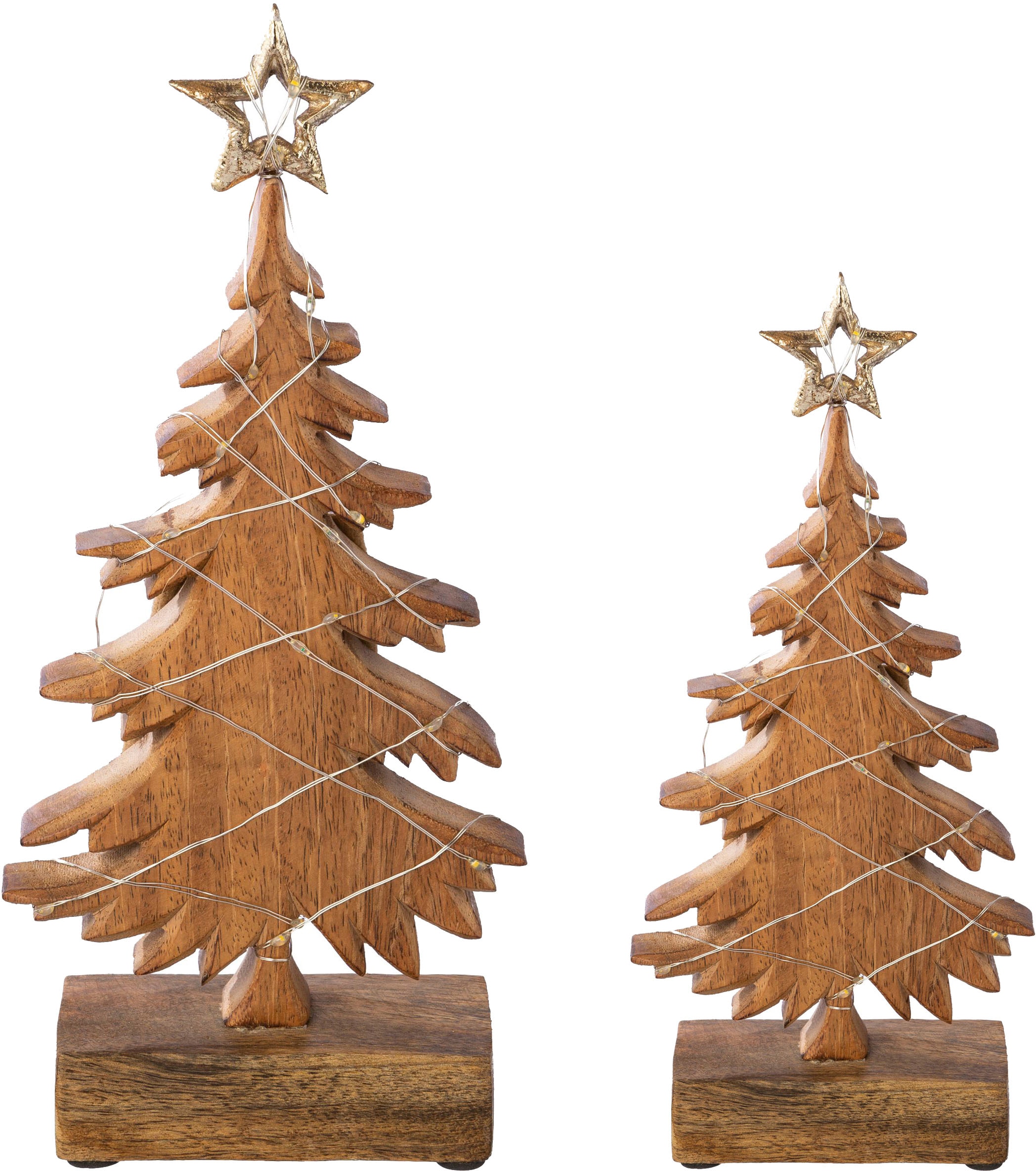 Creativ deco Dekofigur "LUMEN, Deko-Objekt Tannenbaum", Weihnachtsdeko, Bat günstig online kaufen