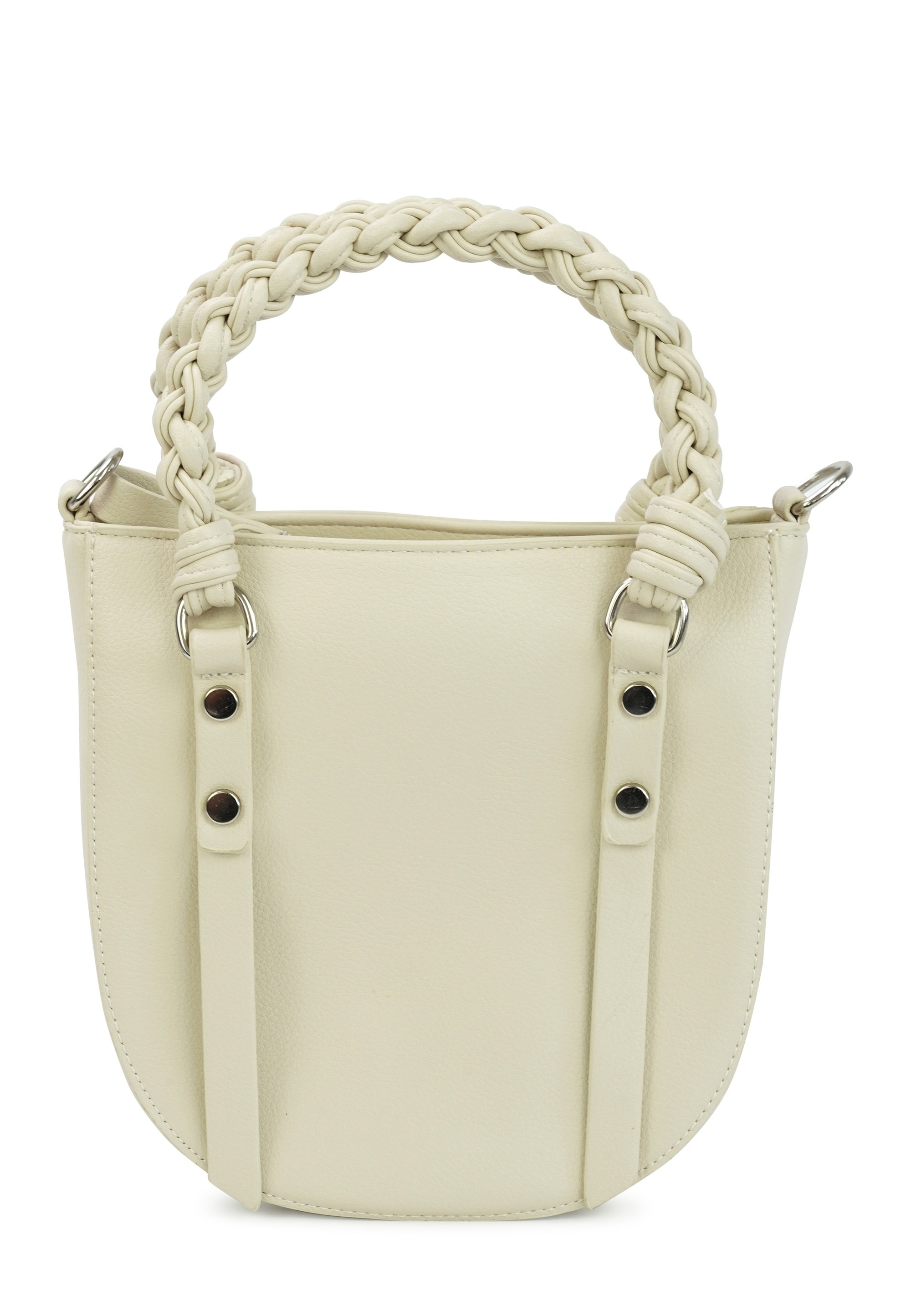Harpa Schultertasche "HAYA" in abgerundeter Form mit geflochtenem Henkel