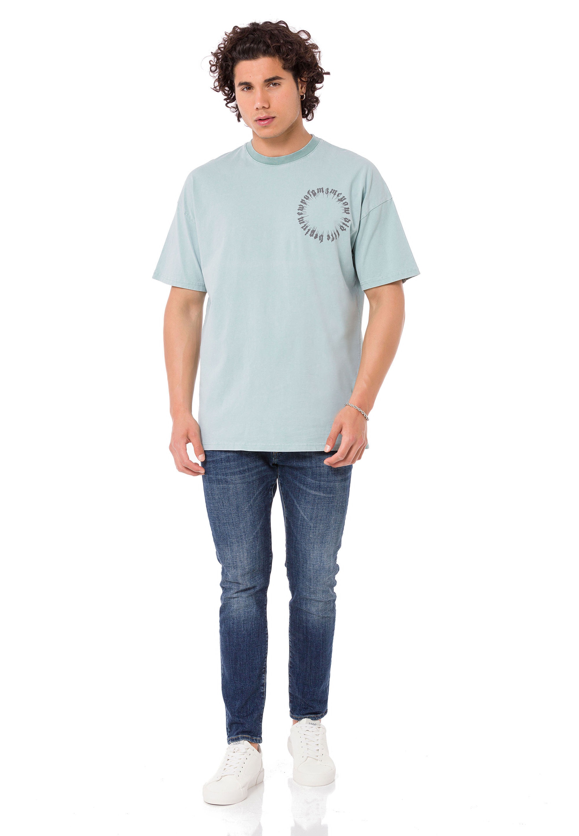 RedBridge T-Shirt »Runcorn«, mit großflächigem Print auf dem Rücken