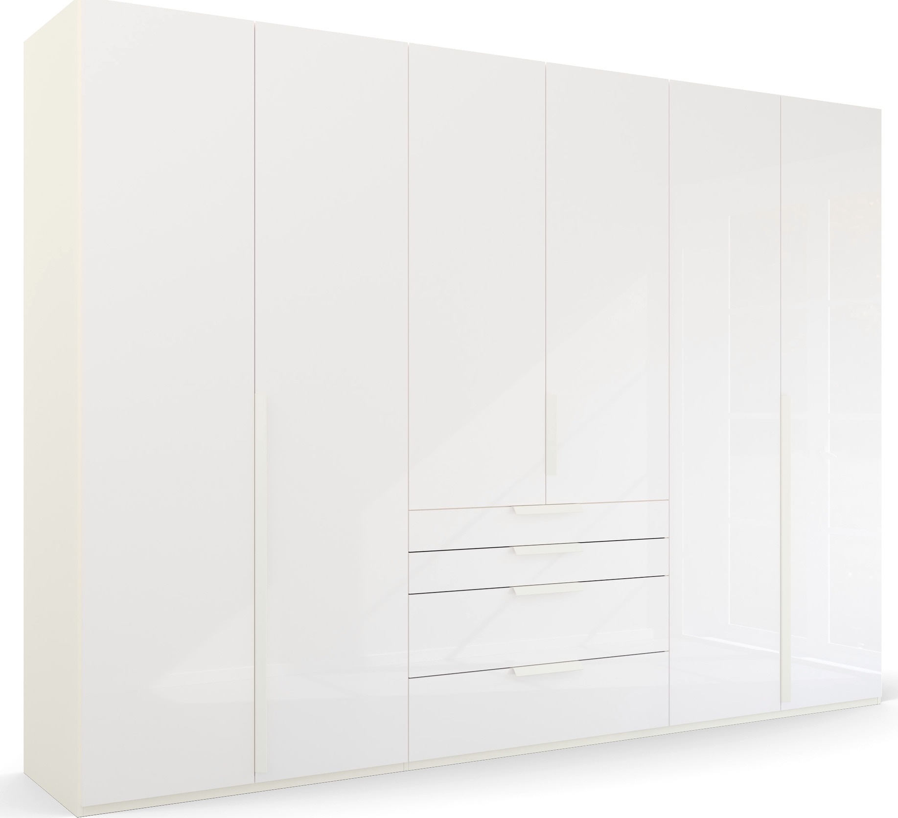rauch Drehtürenschrank "Kleiderschrank Schrank Garderobe Wäscheschrank PURISMA Glasfront" in den Breiten 151/201/251/301 cm, inkl. SOFT-CLOSE-FUNKTION, mit Schubladen und umfangreichem Zubehör MADE IN GERMANY
