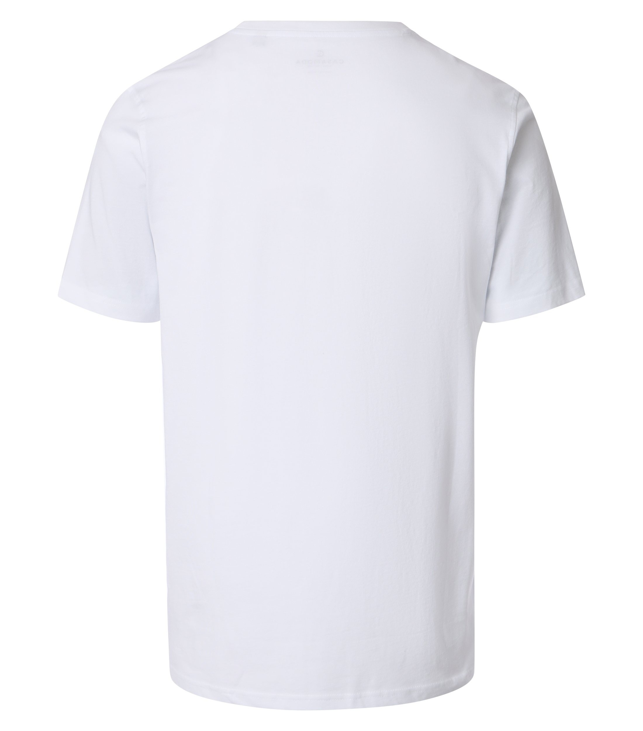 T-Shirt CASAMODA "CASAMODA T-Shirt Doppelpack uni", Herren, Gr. 4XL, weiß, 100% Baumwolle, Shirts T-Shirt 2