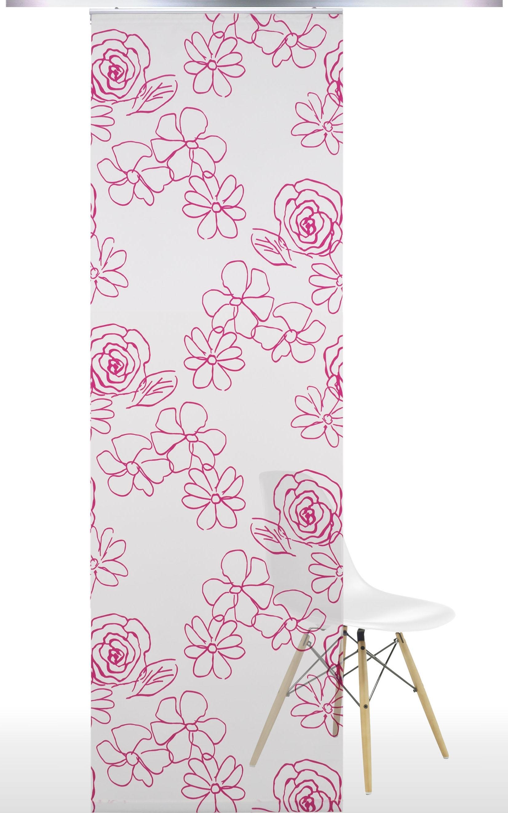Liedeco Schiebegardine Klettband 1 Stk. tlg. HxB: 245x60, ohne Paneelwagen günstig online kaufen