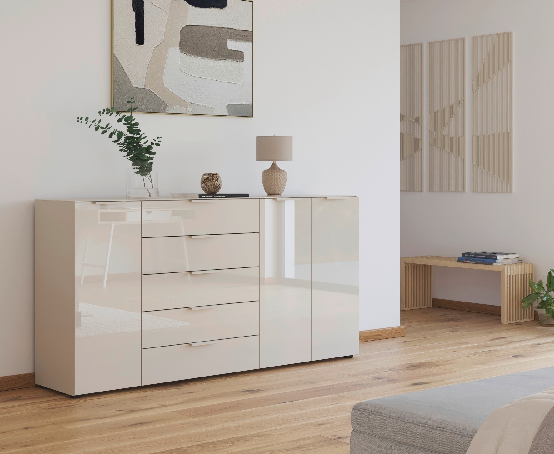 rauch Kombikommode "Kommode Türkommode Sideboard Kombikommode FLIPP mit Gla günstig online kaufen