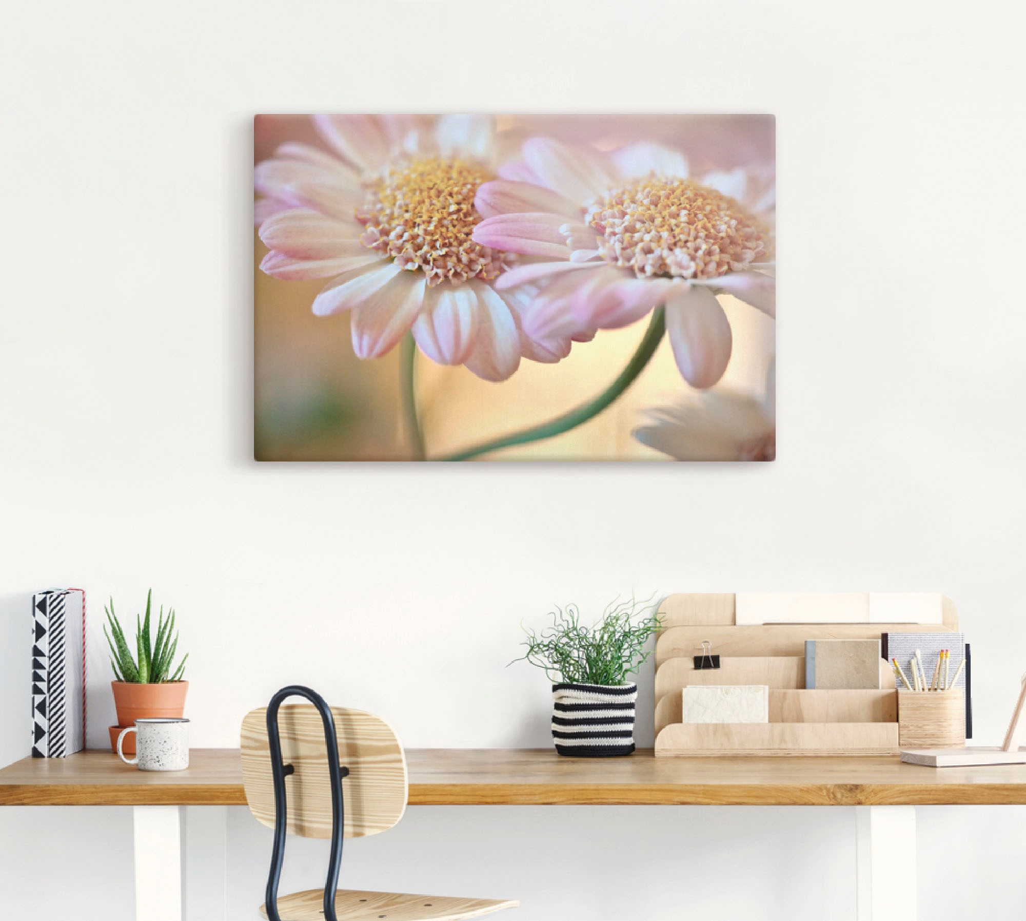 Artland Wandbild "Zweisamkeit" Blumen 1 Stk. tlg. auf Holzrahmen gespannt günstig online kaufen