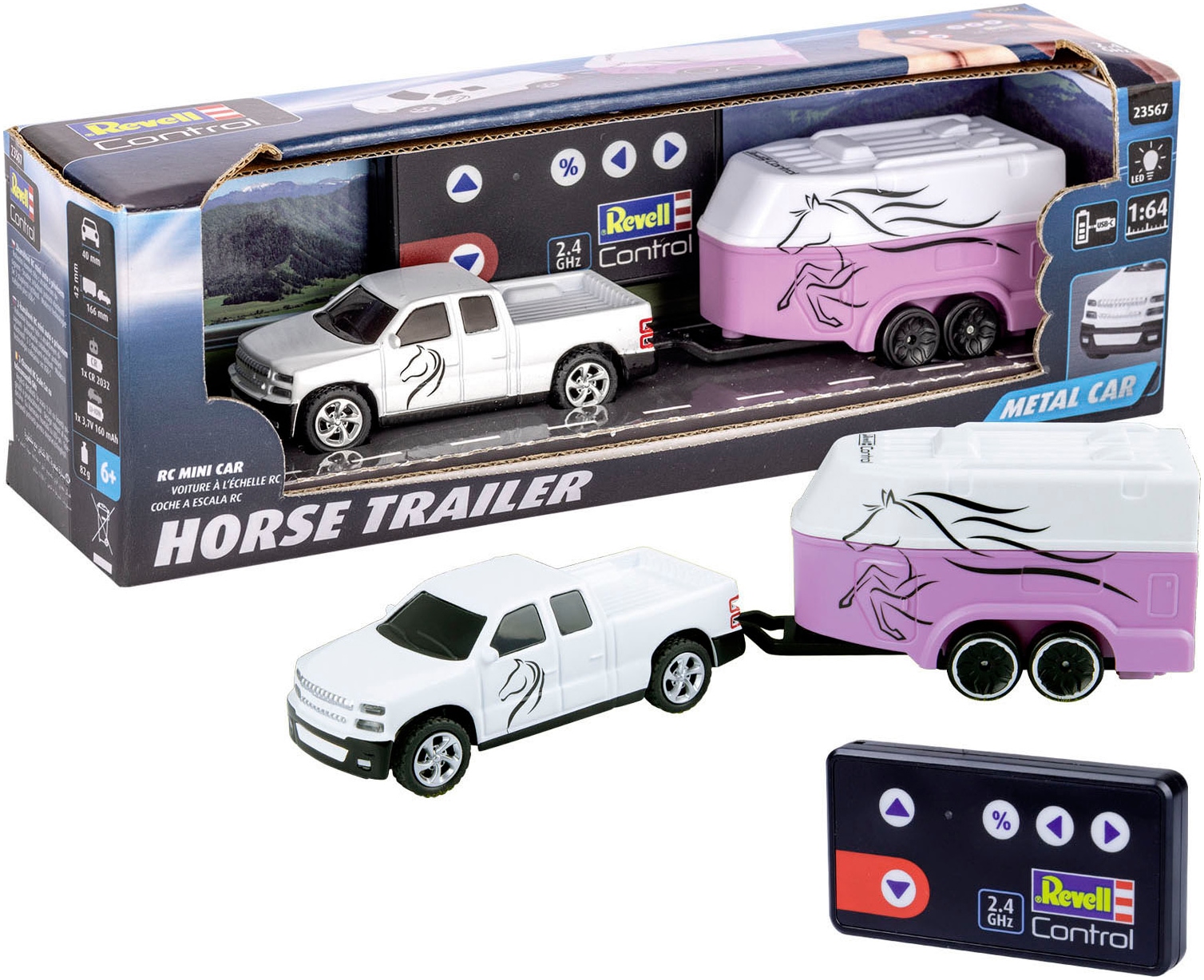 Revell® RC-Auto »Revell® control, Mini RC Car mit Pferdetransporter, 2,4 GHz«