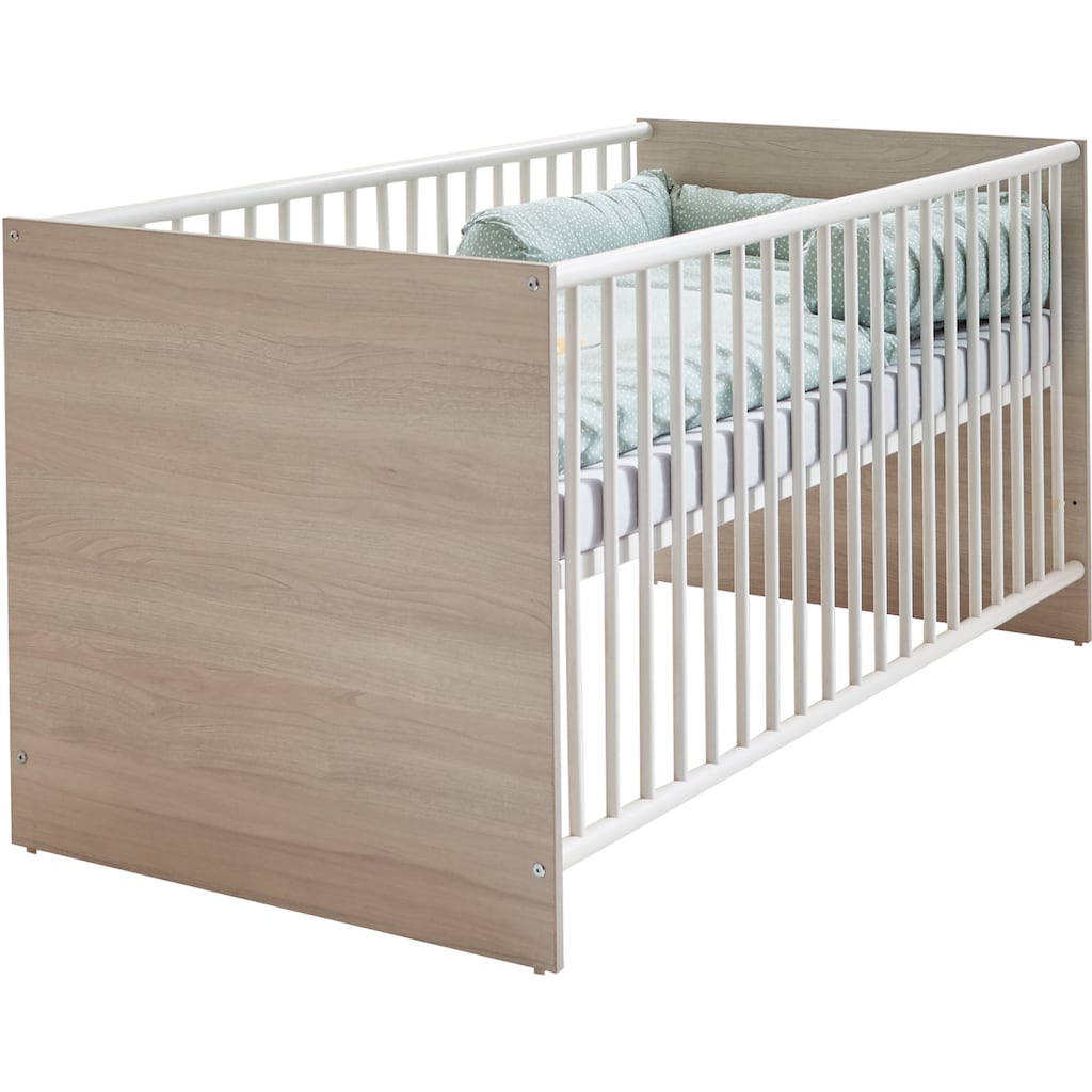 Lüttenhütt Babyzimmer-Komplettset »Geert«, (Set, 4 St., Kinderbett, Regal, Schrank, Wickelkommode)