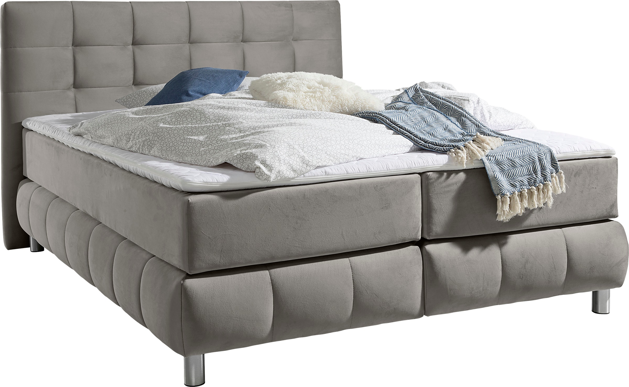 Home affaire Boxspringbett "Salo" incl. Topper, 6 Breiten, 2 Härtegrade, TF günstig online kaufen