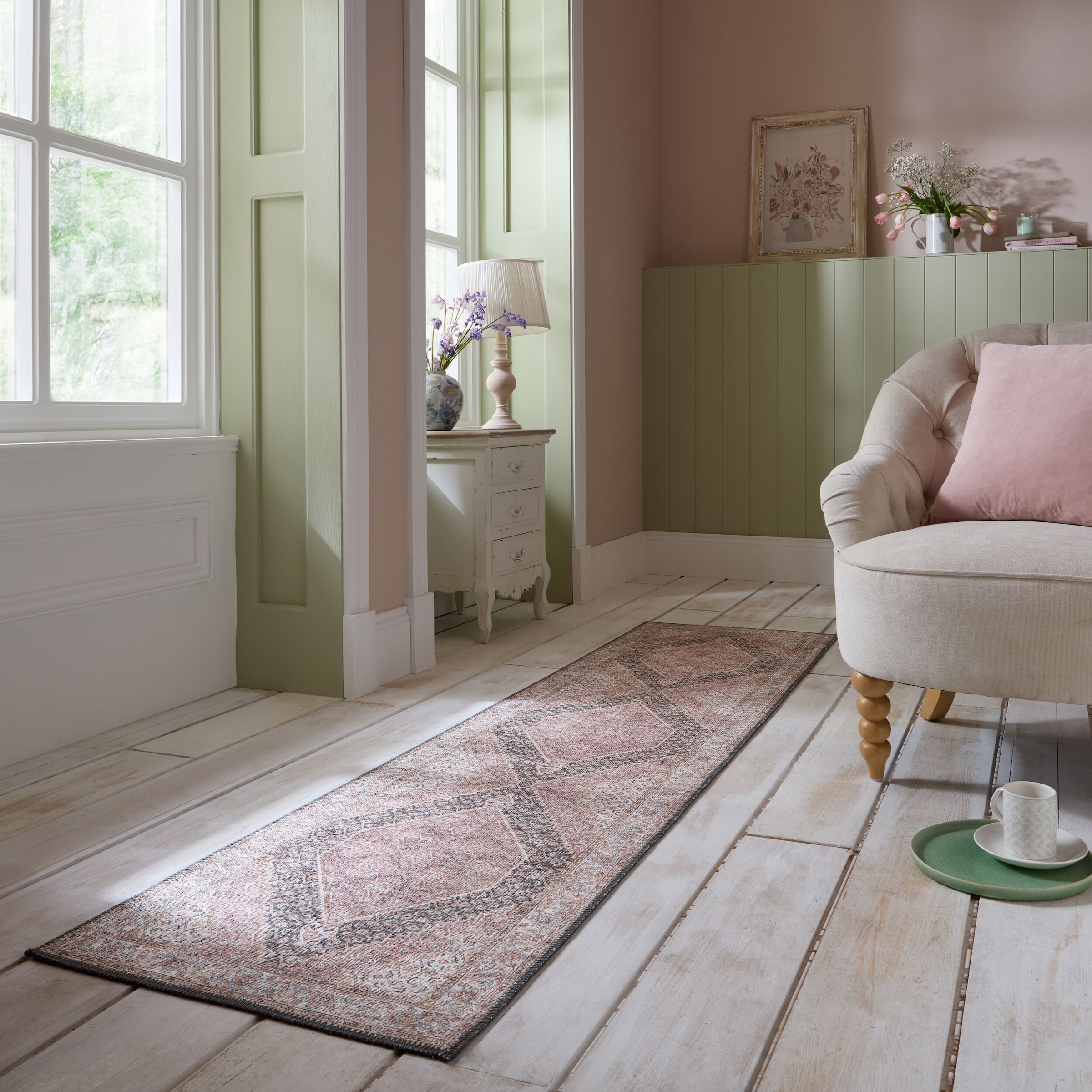 FLAIR RUGS Teppich »Briony«, rechteckig, 4 mm Höhe, Waschbarer Traditioneller Teppich