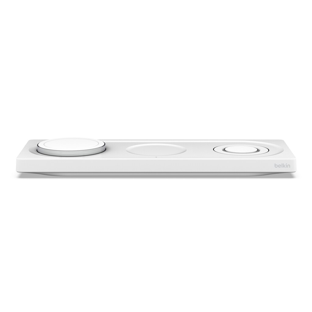 Belkin Smartphone-Ladegerät »Belkin drahtloses 3-in-1 MagSafe Ladepad«, (inkl. Netzteil kompatibel für iPhone der Serie 15/14/13/12)