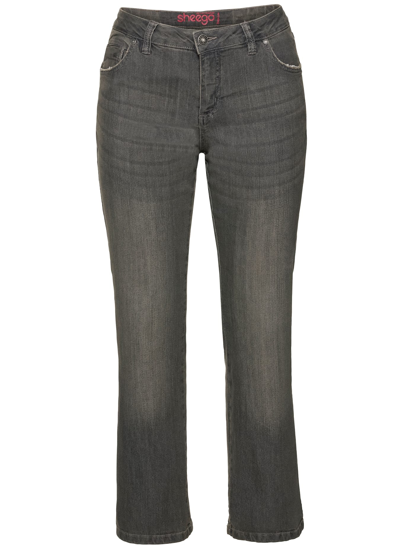 Sheego Bootcut Jeans Women Grey Denim 92 3